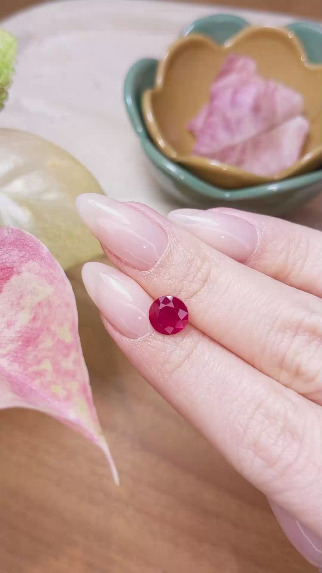 1.68 Ct. Ruby from Mozambique Size Video