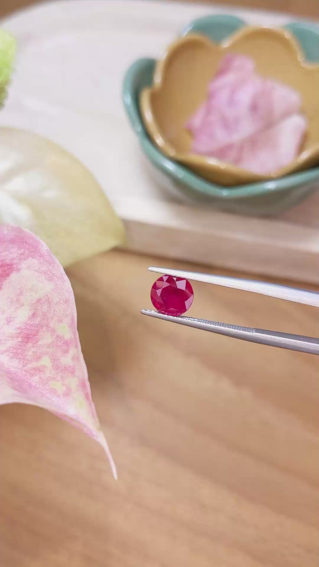 1.68 Ct. Ruby from Mozambique Size Video