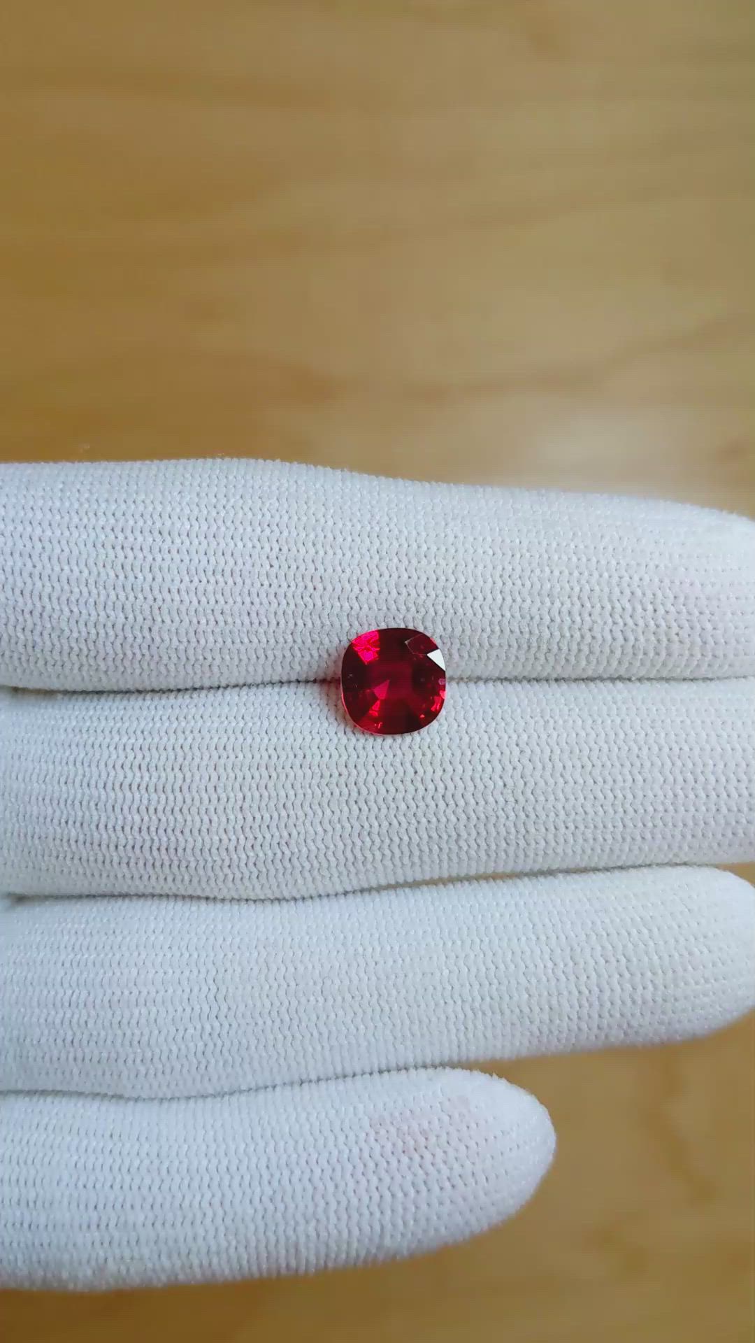 2.27 Ct. Ruby from Mozambique Size Video