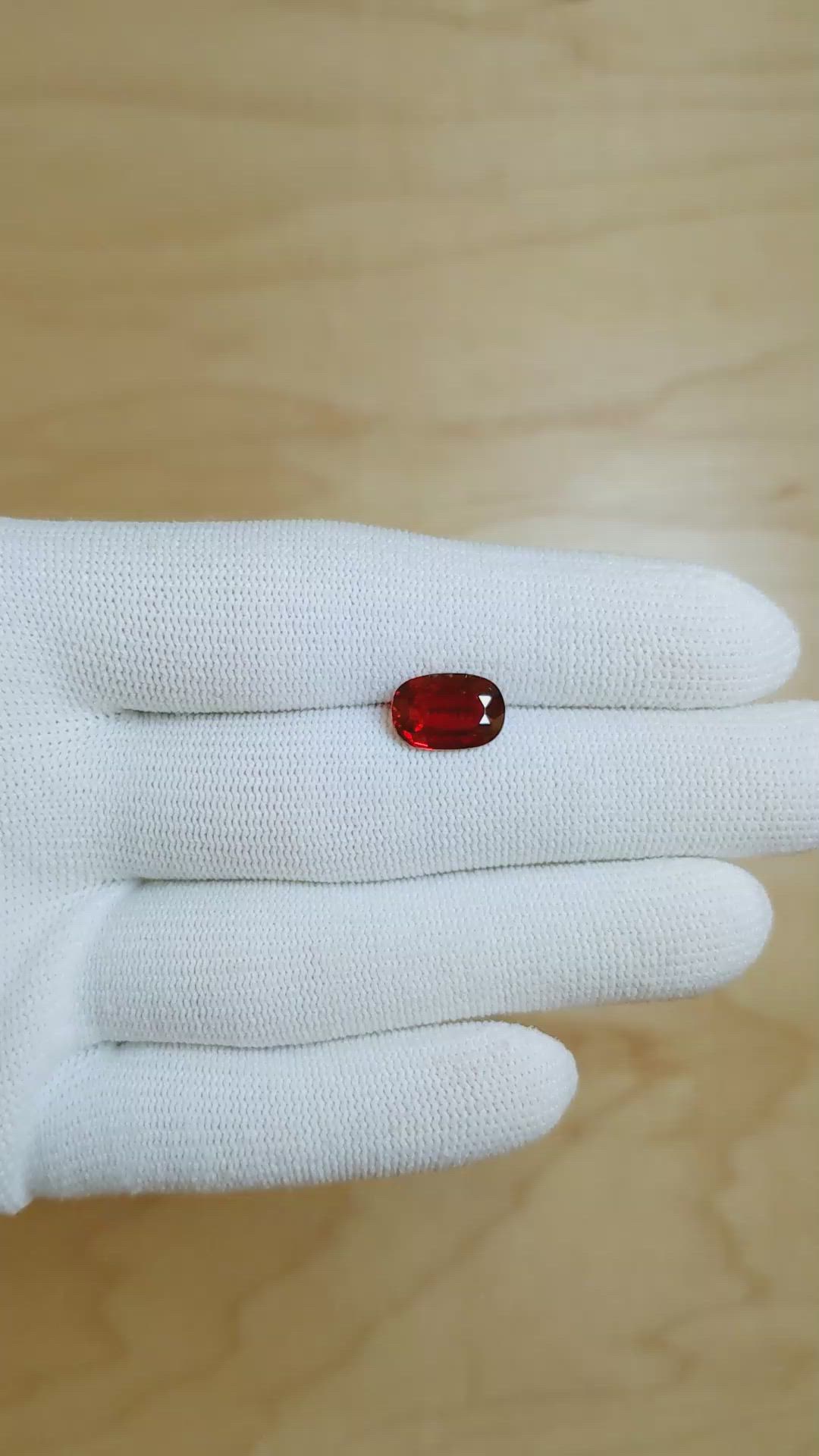 2.93 Ct. Ruby from Mozambique Size Video