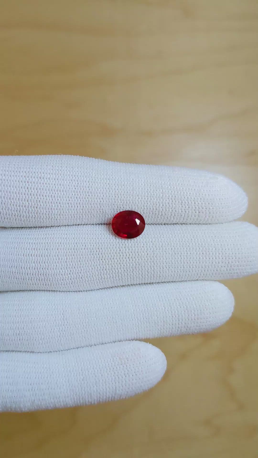 2.16 Ct. Ruby from Mozambique Size Video