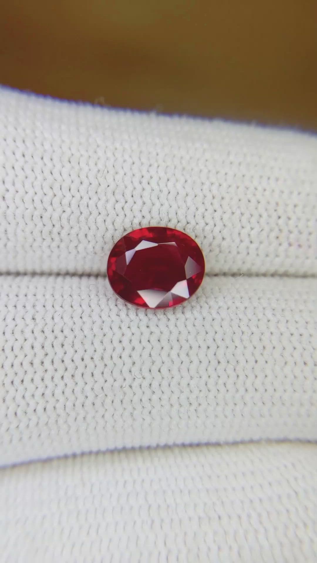 2.16 Ct. Ruby from Mozambique Size Video
