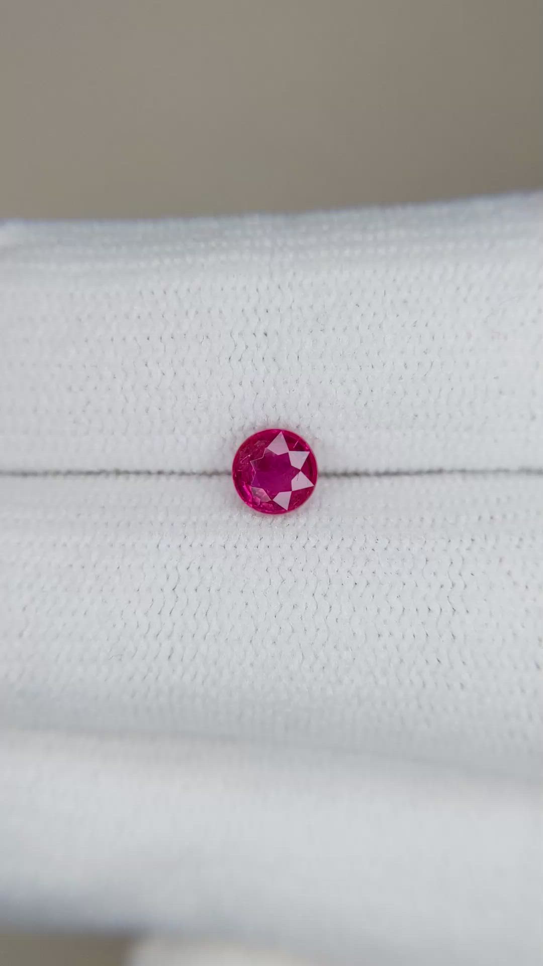0.56 Ct. Ruby from Burma (Myanmar) Size Video