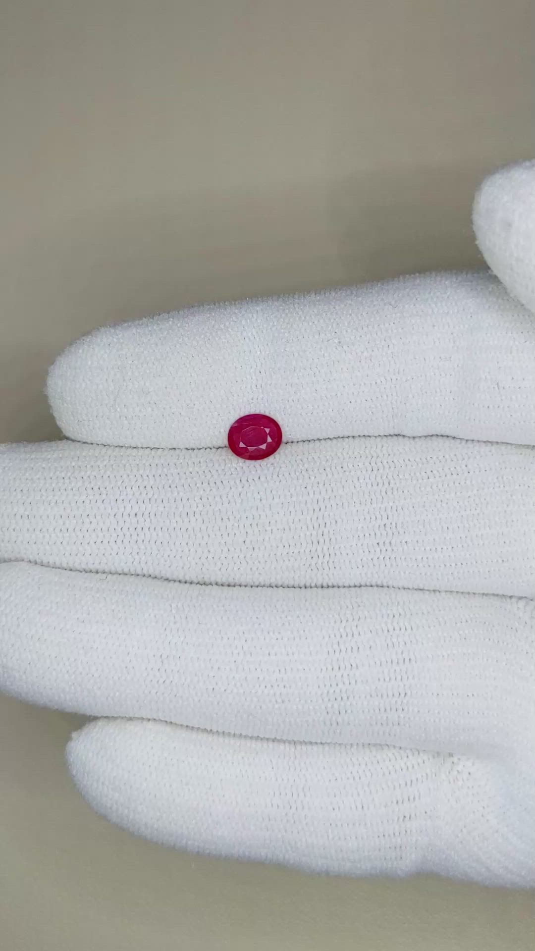 0.52 Ct. Ruby from Burma (Myanmar) Size Video