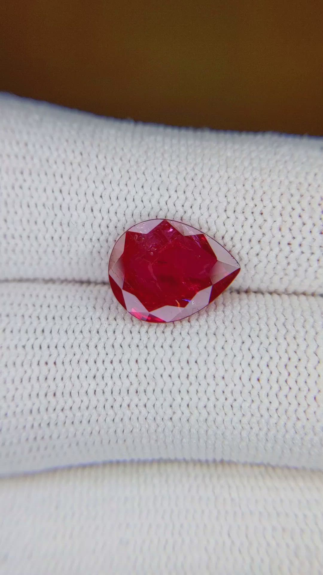 3.34 Ct. Ruby from Thailand Size Video
