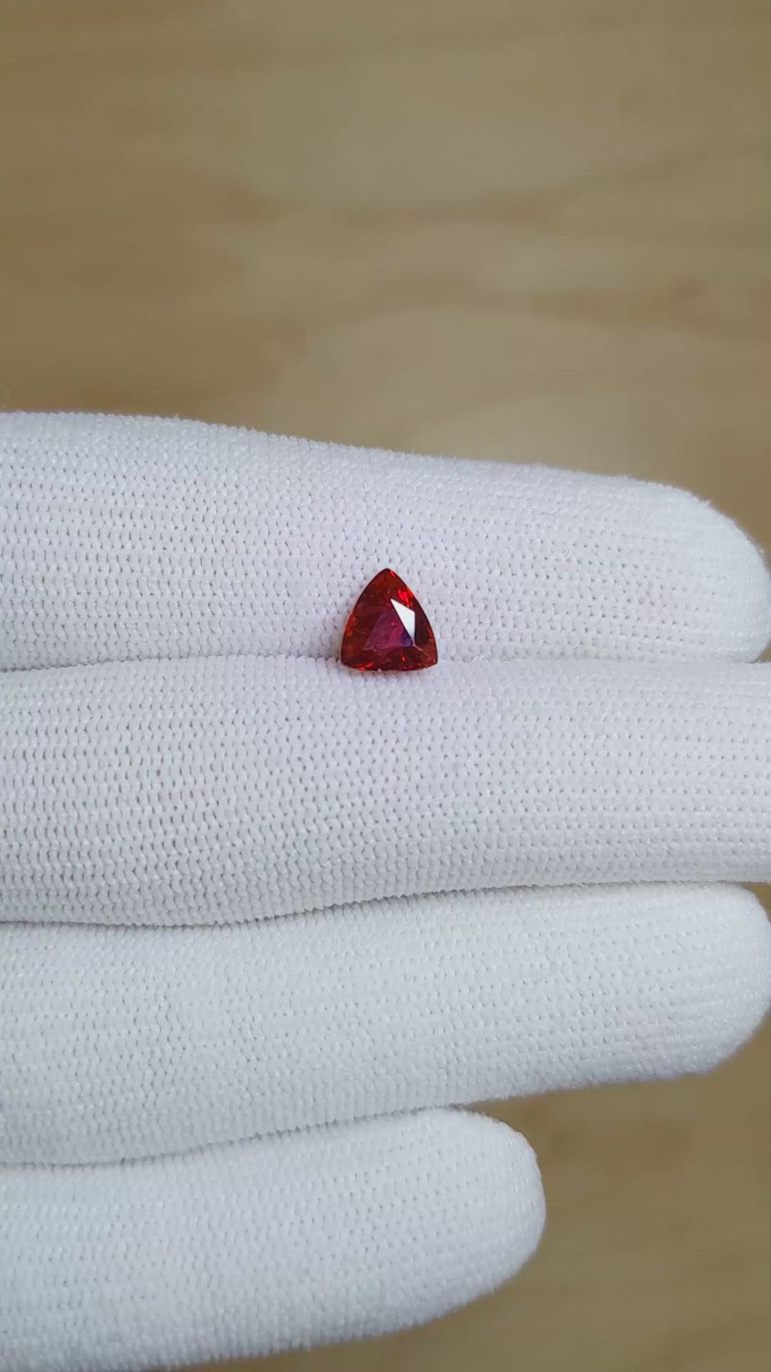 1.53 Ct. Ruby from Thailand Size Video