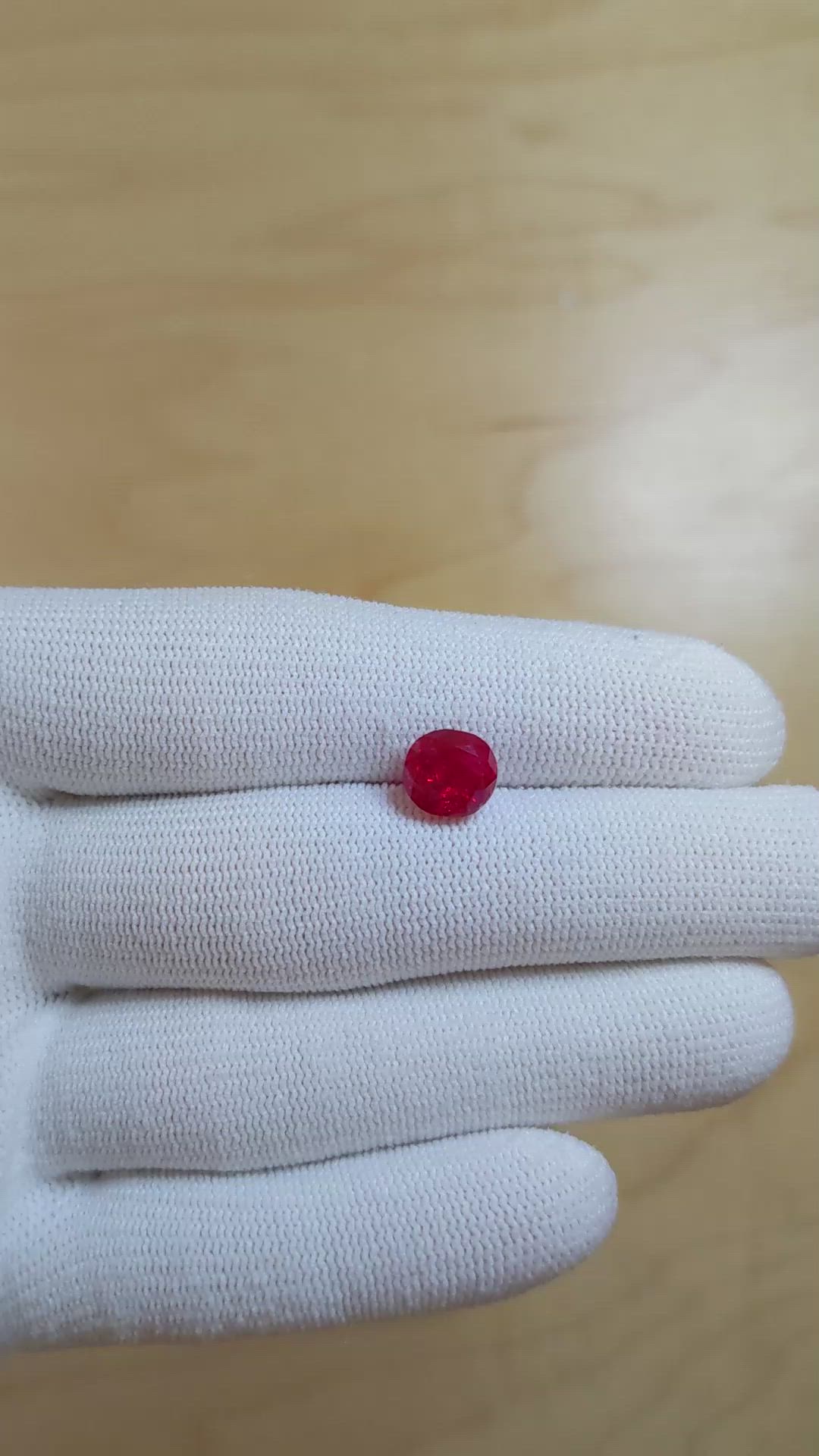 2.68 Ct. Ruby from Thailand Size Video