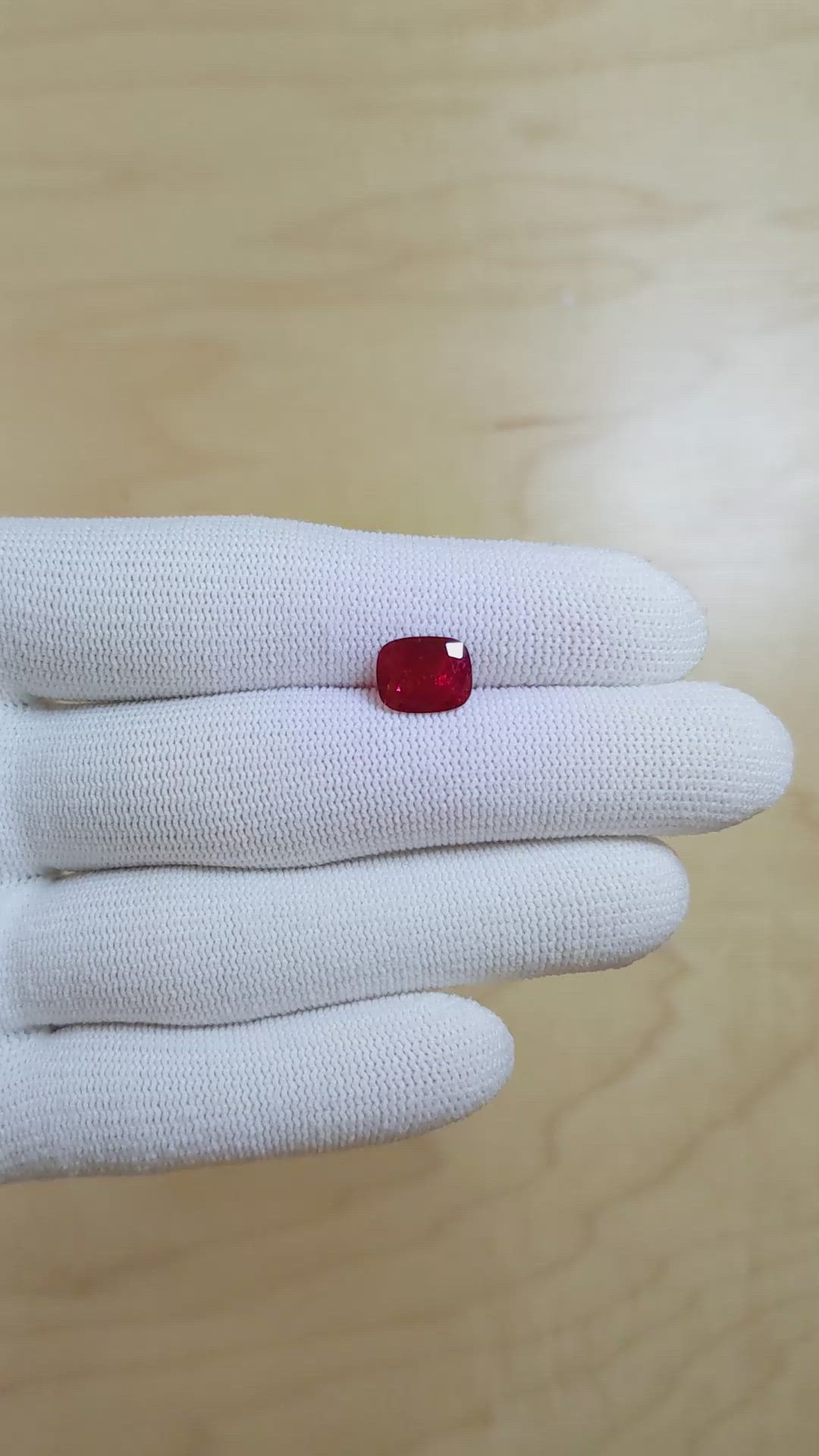 1.87 Ct. Ruby from Mozambique Size Video