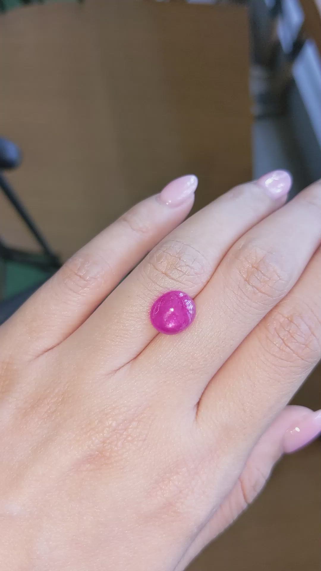 3.80 Ct. Cabochon Ruby from Mozambique Size Video