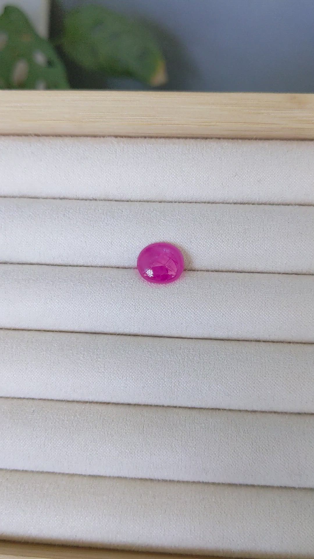 3.80 Ct. Cabochon Ruby from Mozambique Size Video