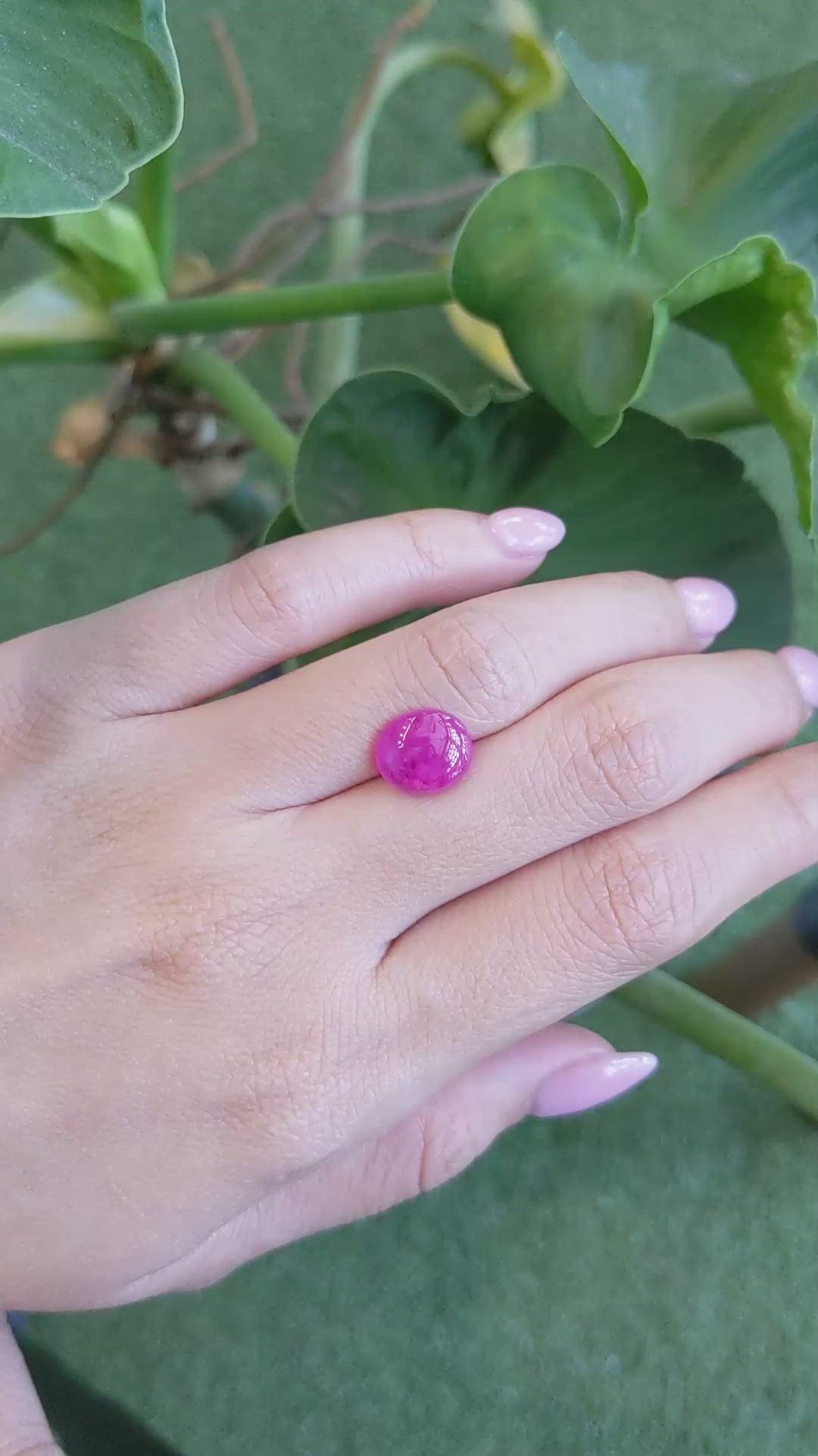 3.80 Ct. Cabochon Ruby from Mozambique Size Video