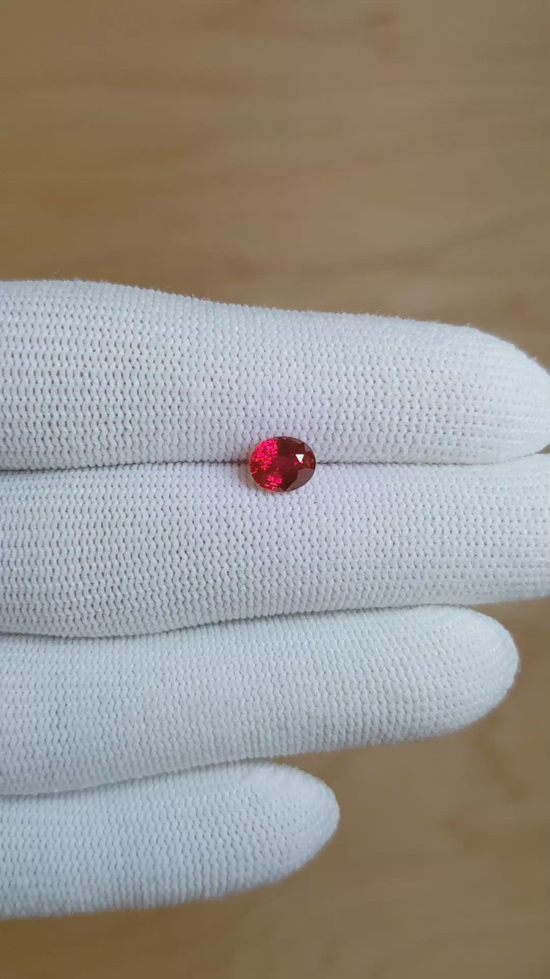 1.19 Ct. Ruby from Mozambique Size Video