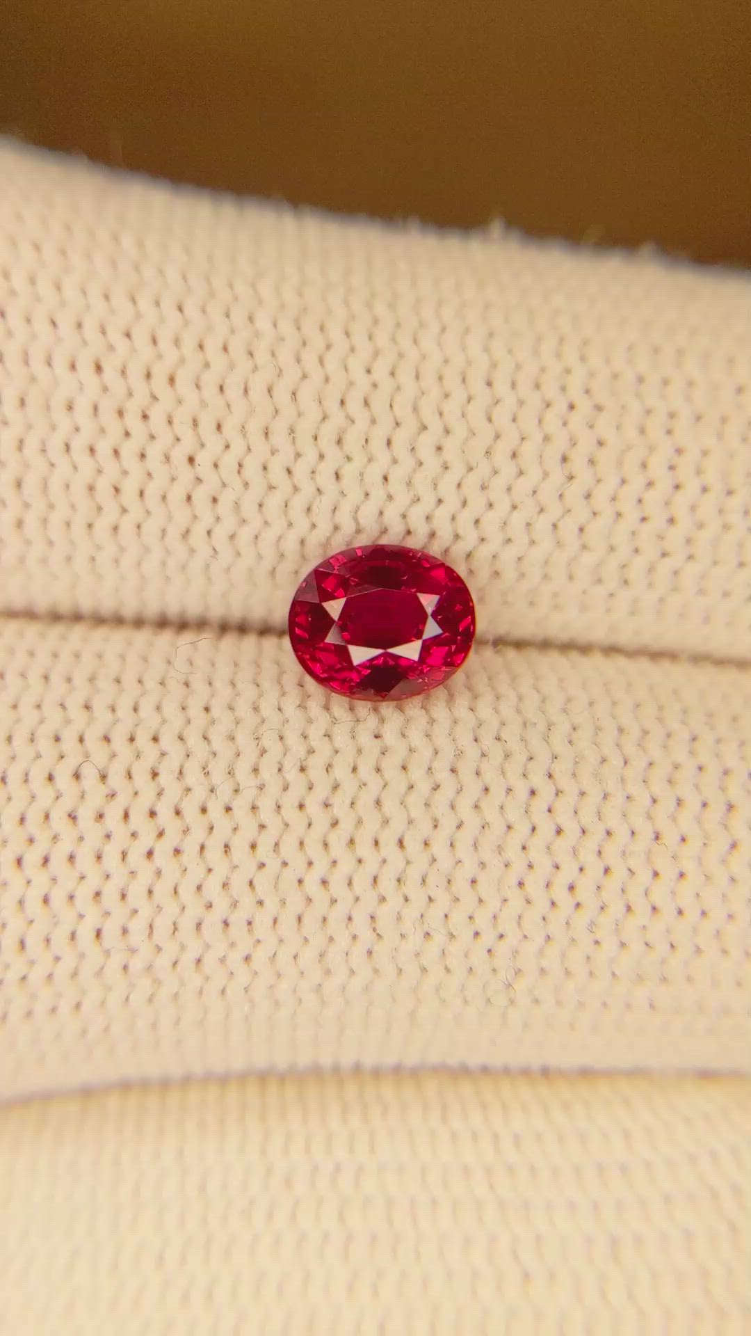 1.19 Ct. Ruby from Mozambique Size Video