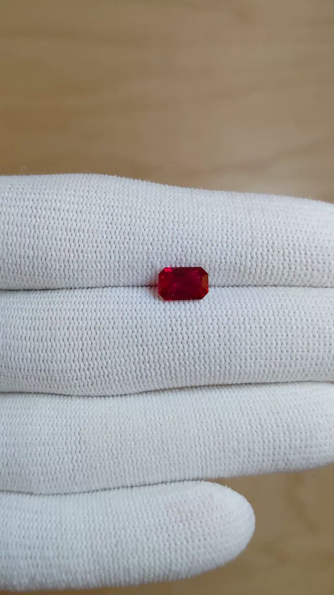 1.52 Ct. Ruby from Mozambique Size Video