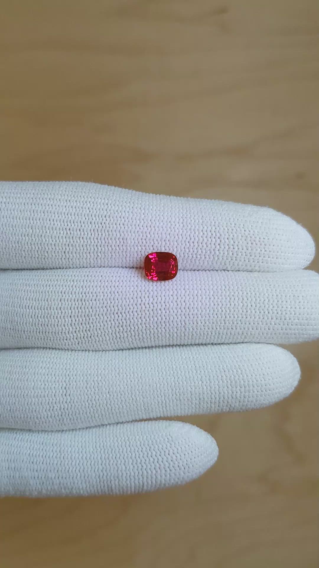 1.54 Ct. Ruby from Mozambique Size Video
