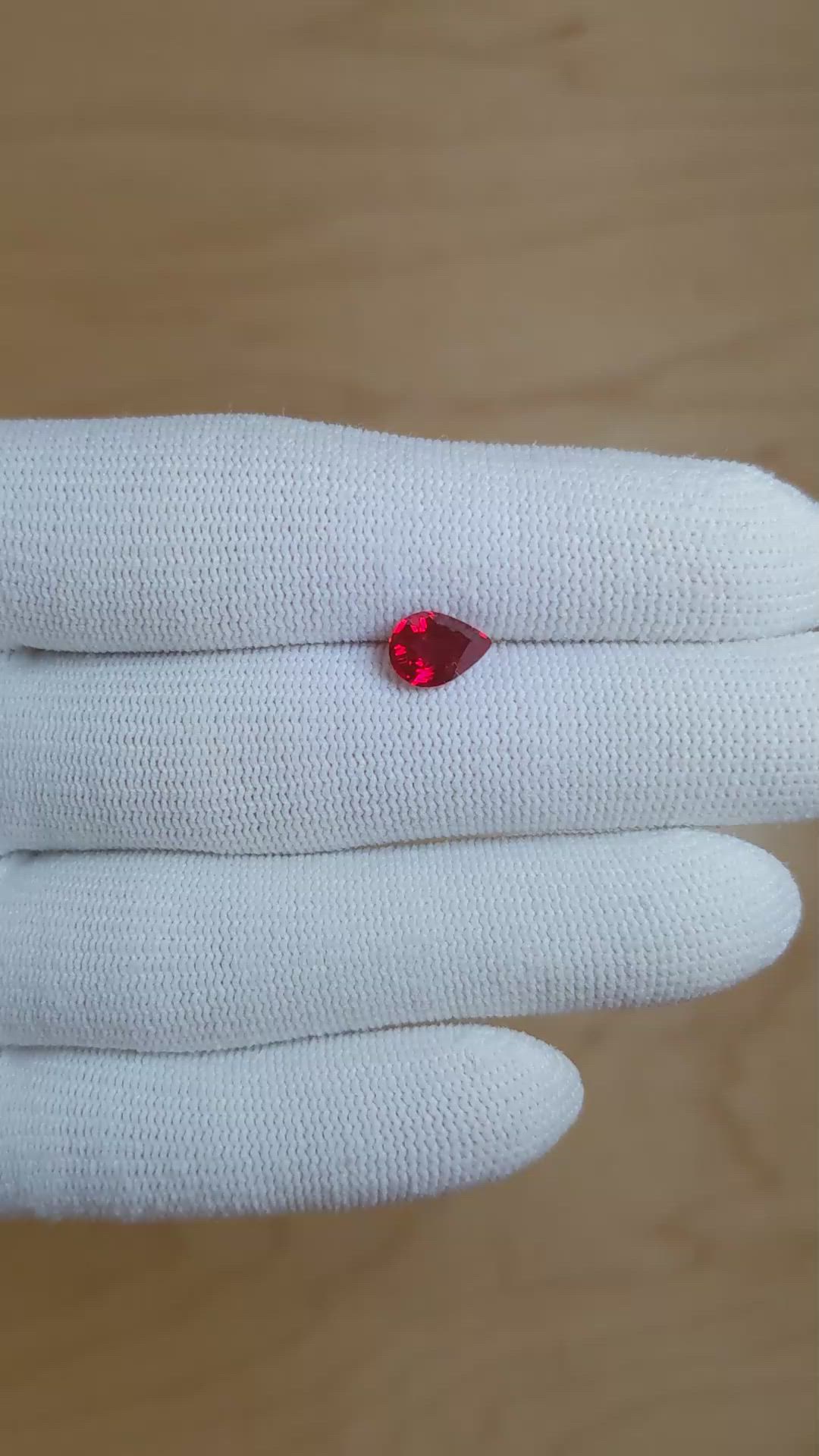 1.57 Ct. Ruby from Mozambique Size Video