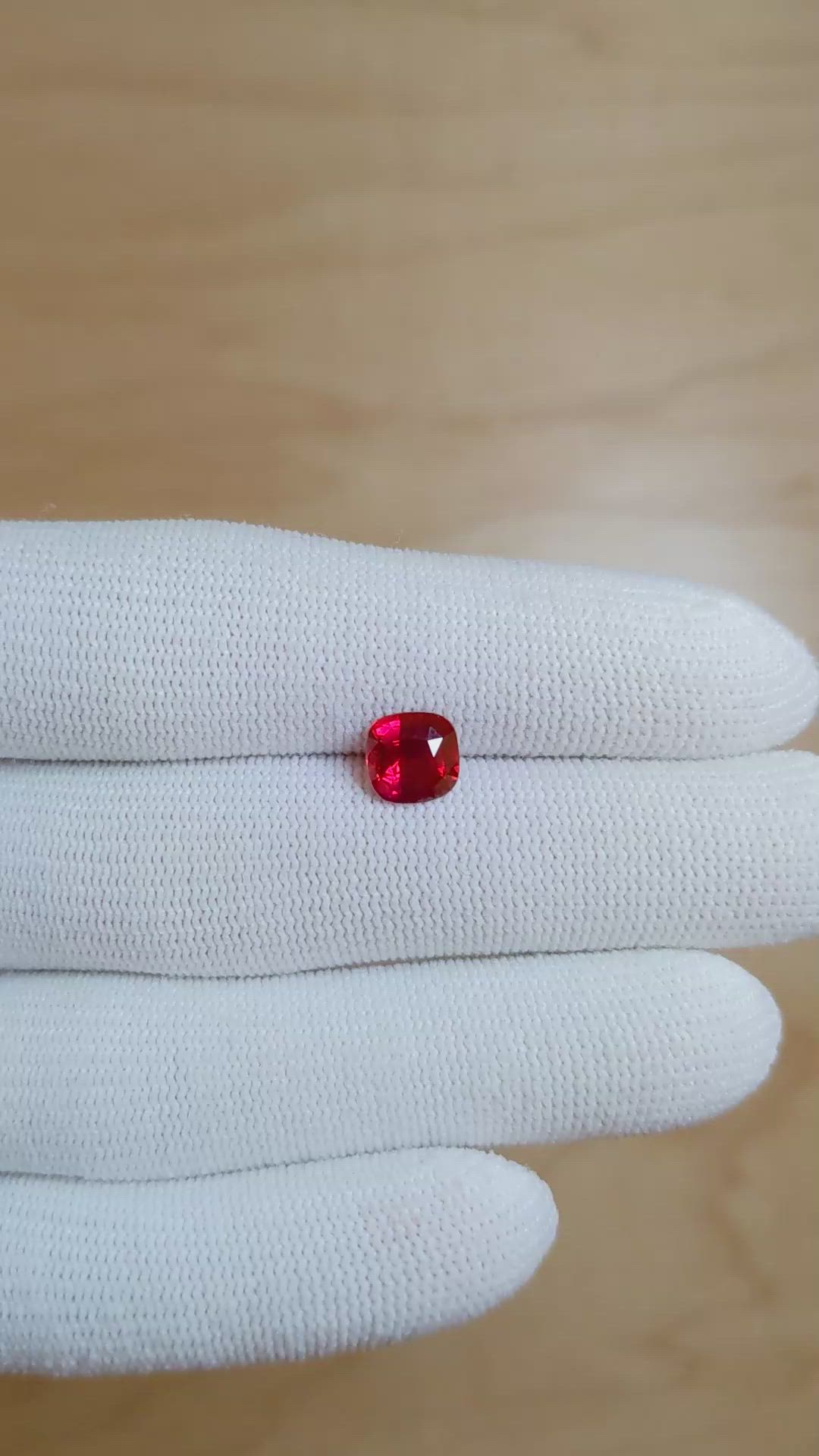 1.74 Ct. Ruby from Mozambique Size Video