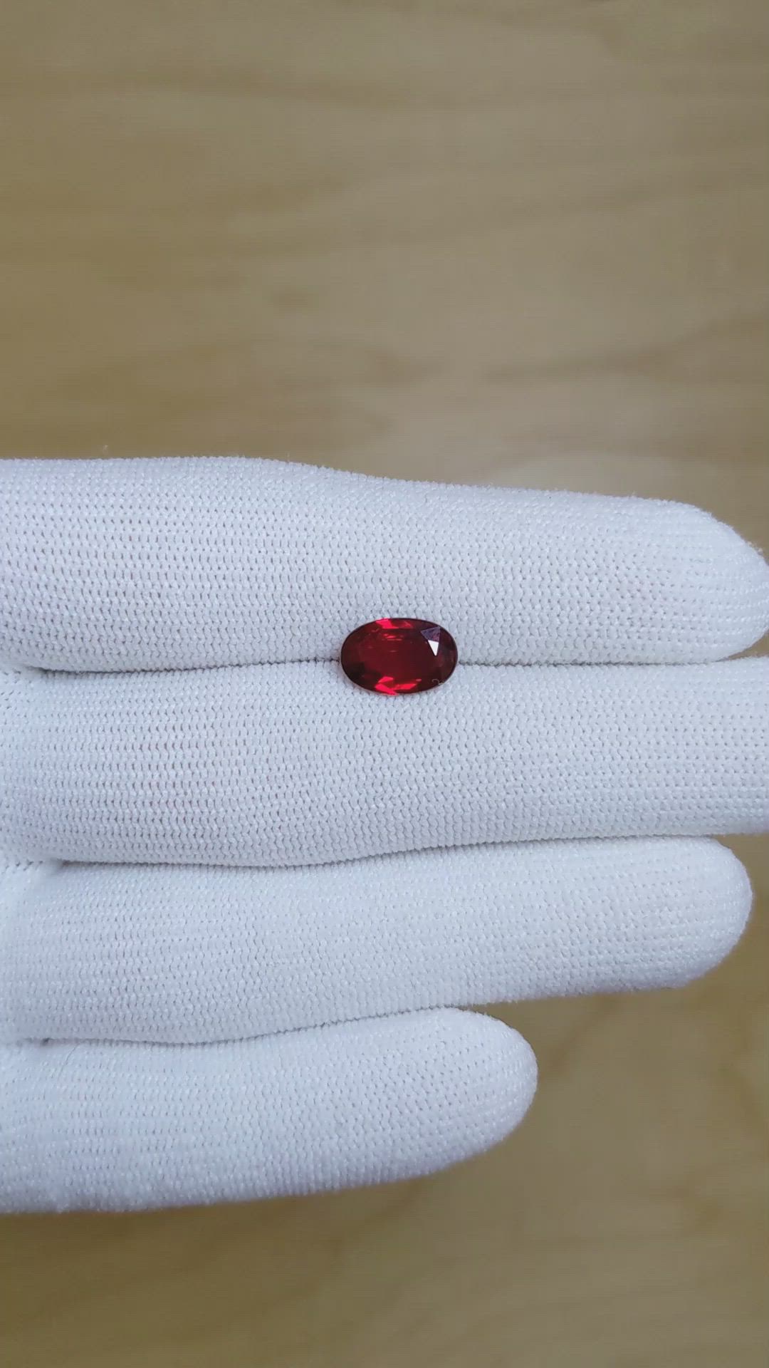 2.18 Ct. Ruby from Mozambique Size Video