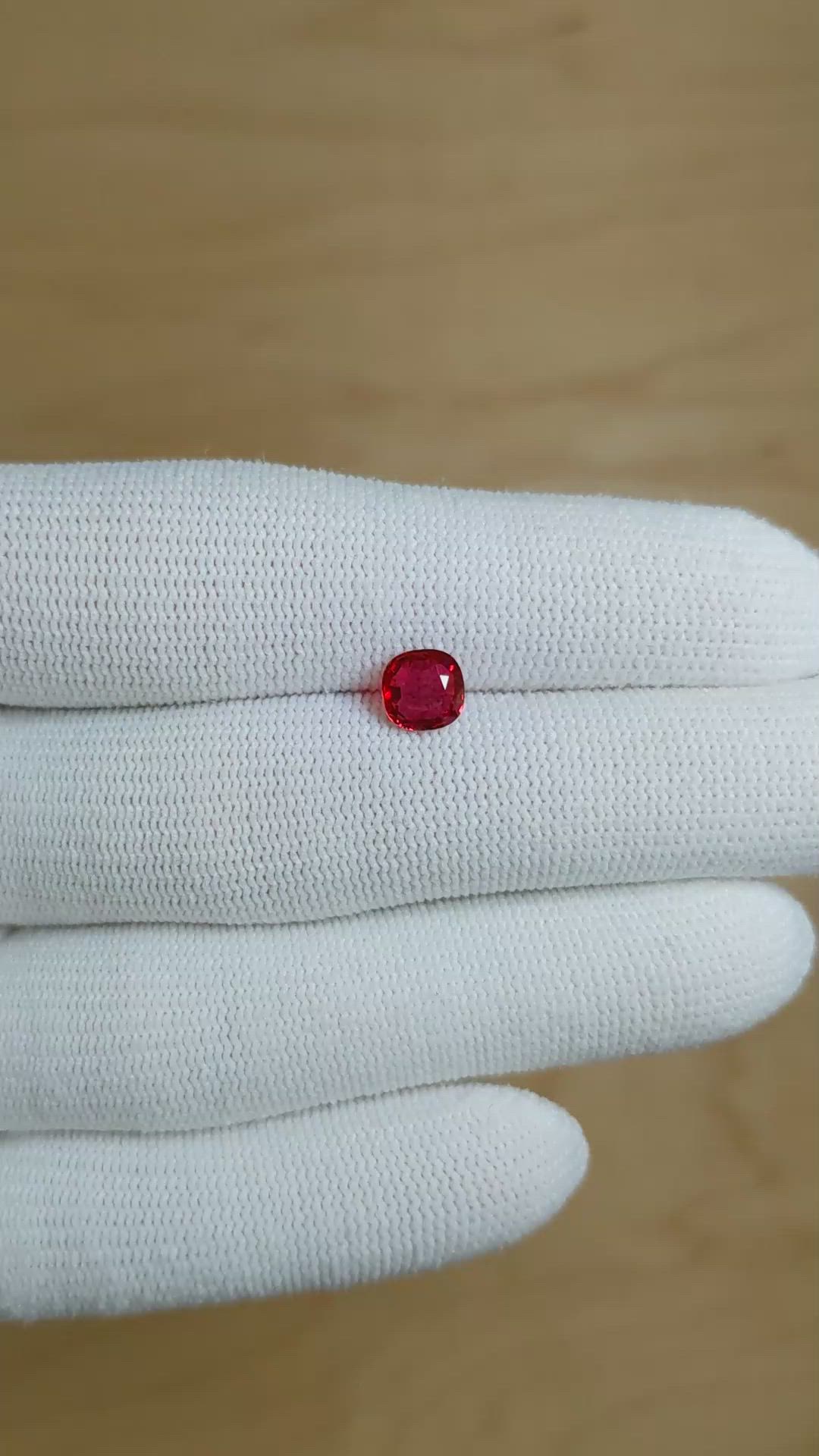 1.15 Ct. Ruby from Mozambique Size Video