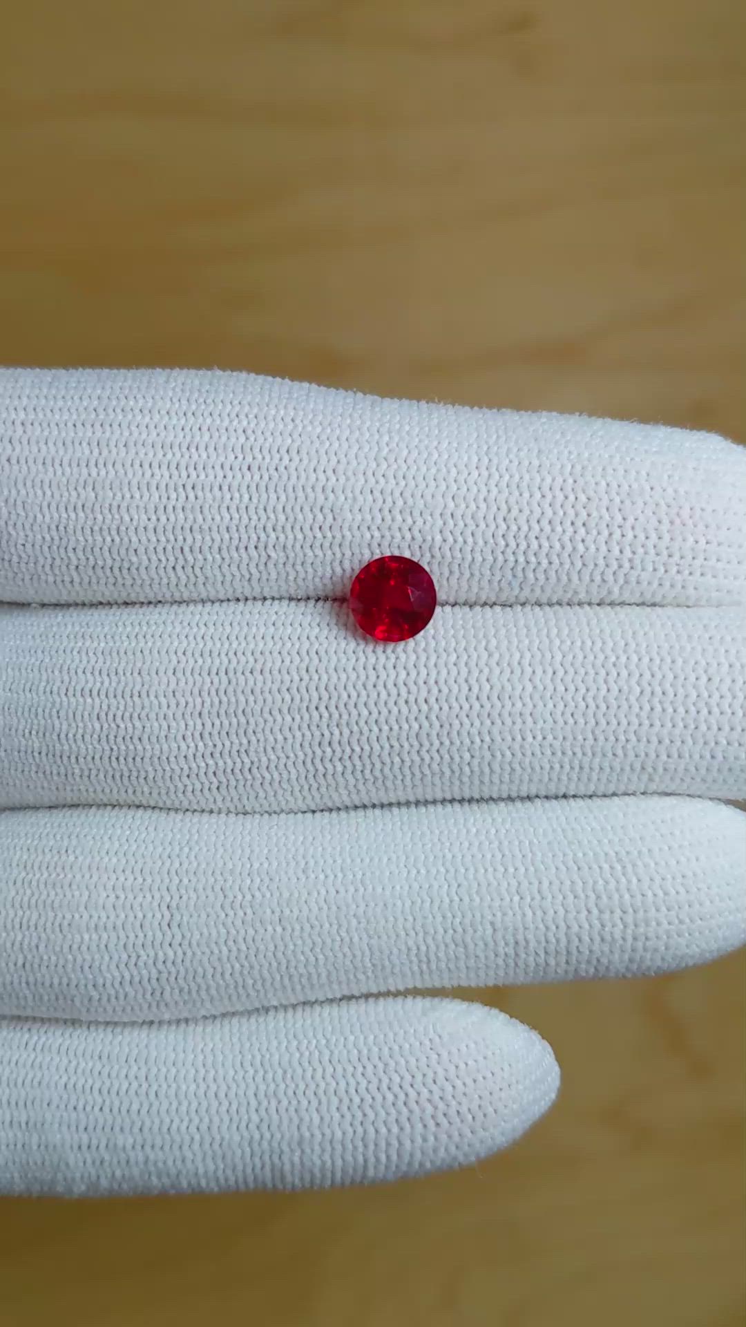 1.52 Ct. Ruby from Mozambique Size Video