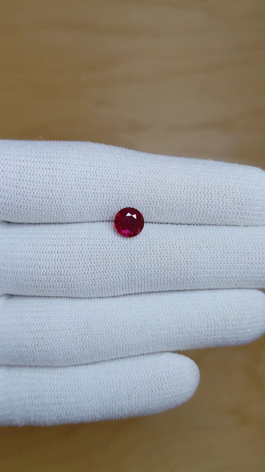 1.48 Ct. Ruby from Mozambique Size Video