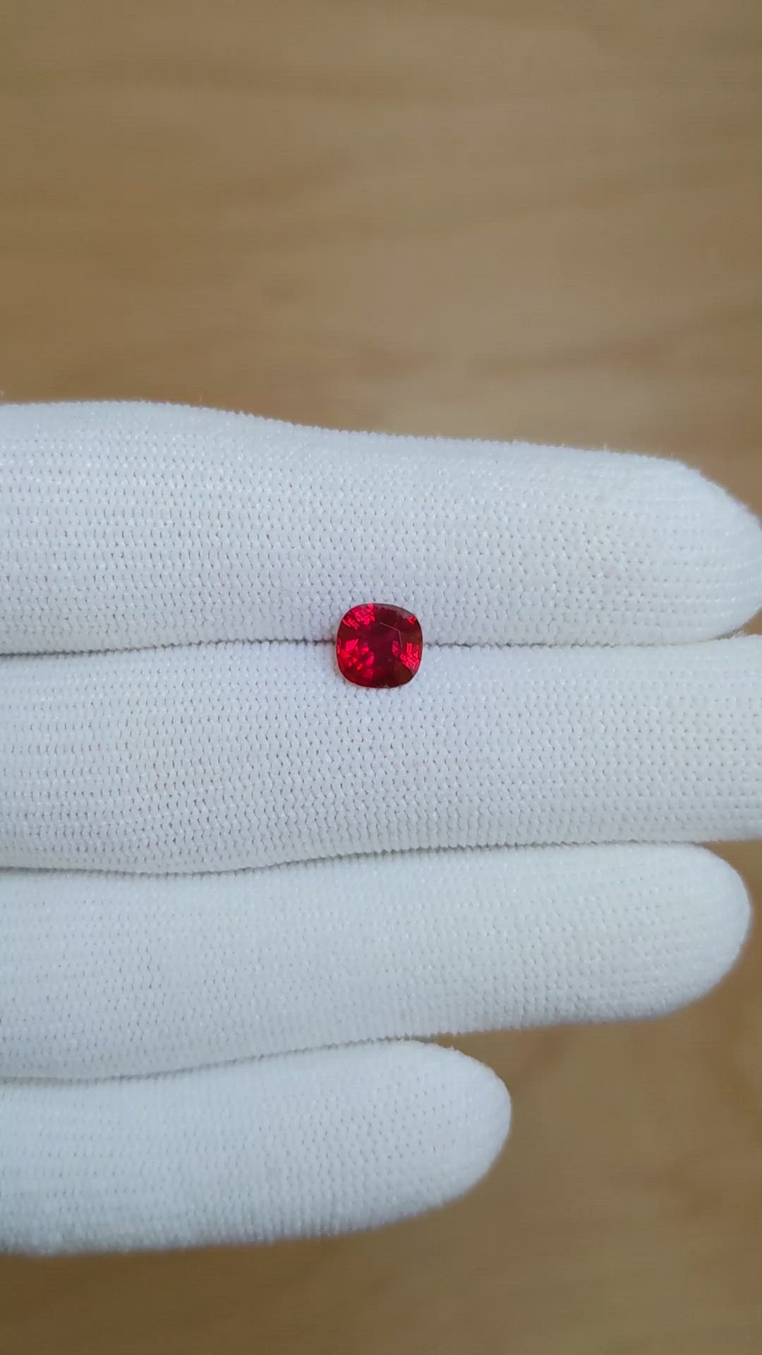1.23 Ct. Ruby from Mozambique Size Video