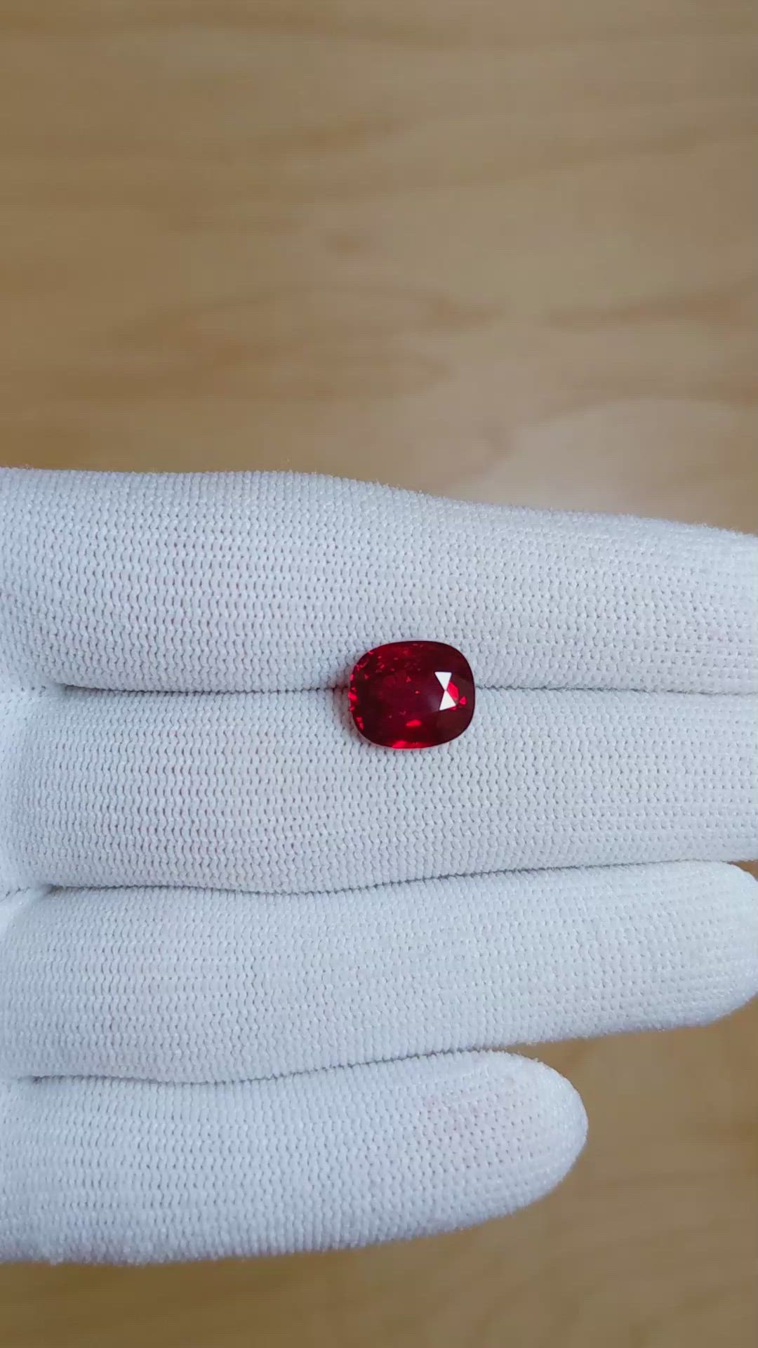 4.60 Ct. Ruby from Mozambique Size Video