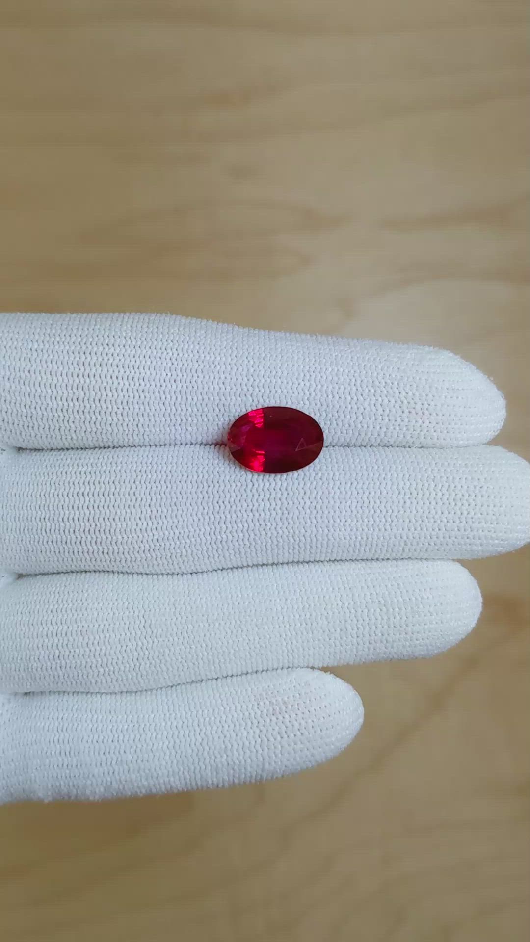 5.05 Ct. Ruby from Mozambique Size Video
