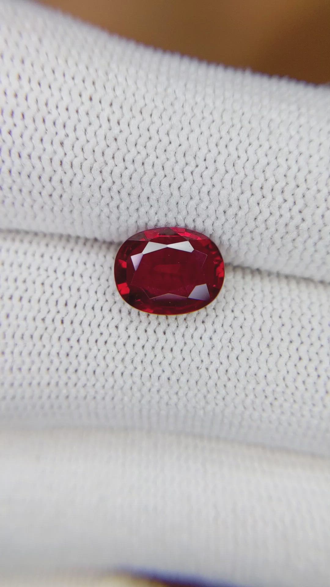 2.03 Ct. Ruby from Mozambique Size Video