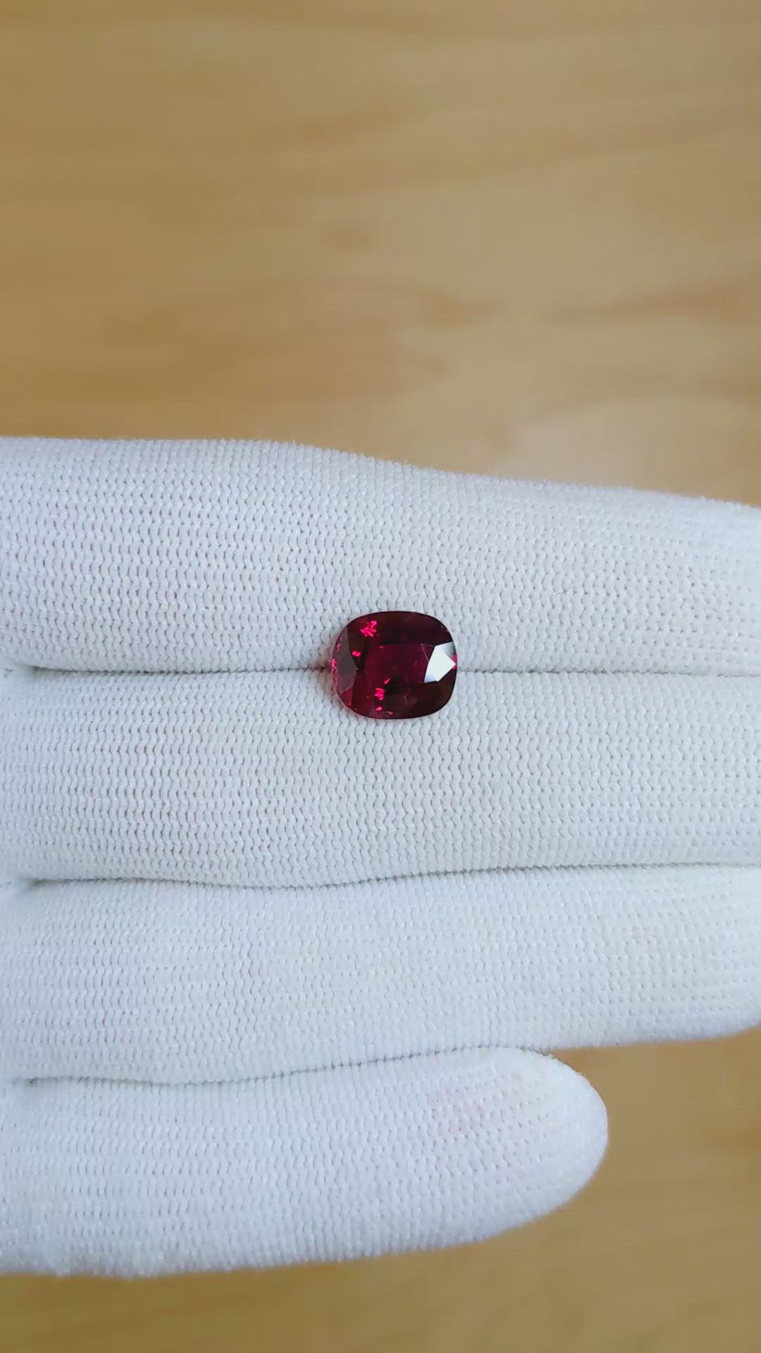 3.36 Ct. Ruby from Thailand Size Video