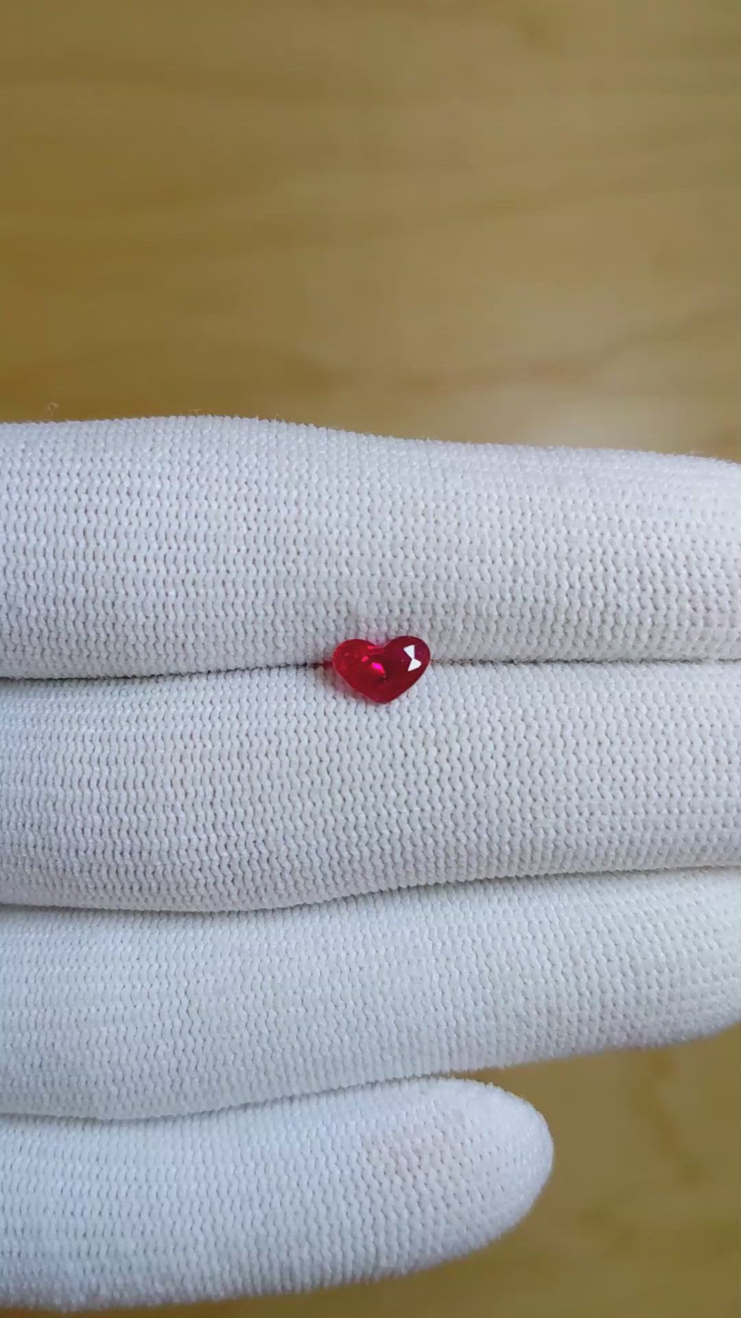 0.87 Ct. Ruby from Mozambique Size Video