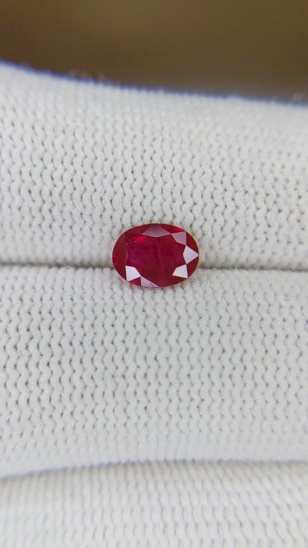 0.79 Ct. Ruby from Mozambique Size Video