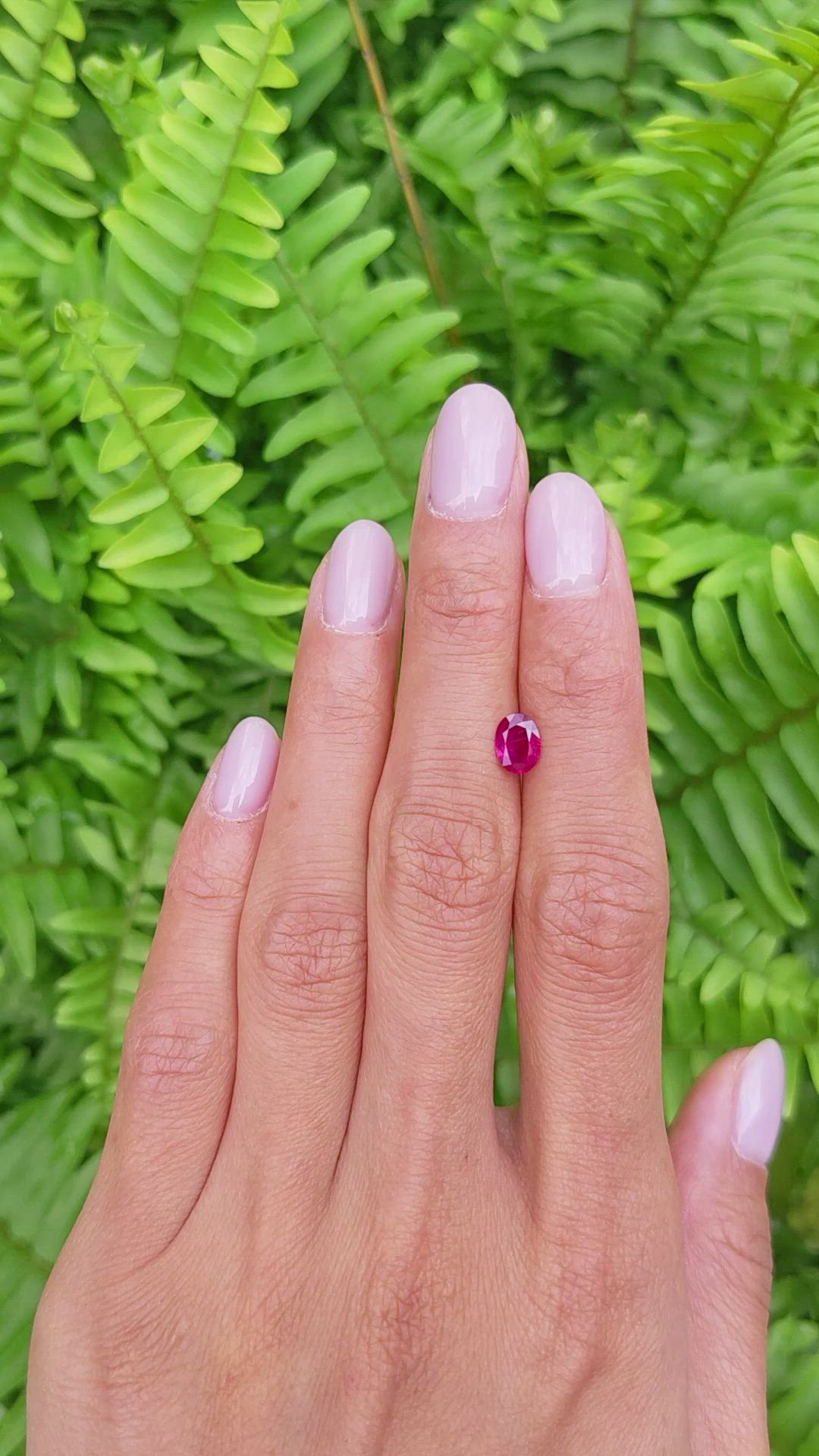 0.79 Ct. Ruby from Mozambique Size Video