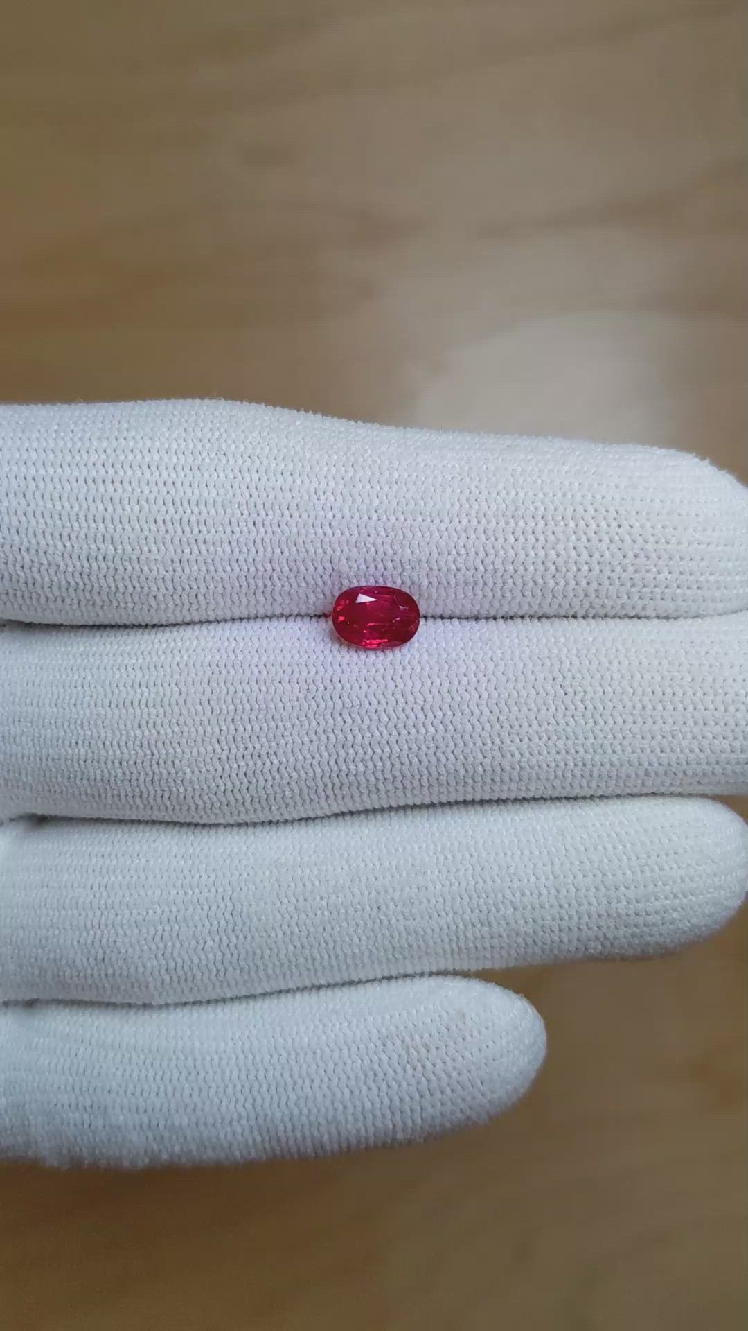 1.22 Ct. Ruby from Madagascar Size Video