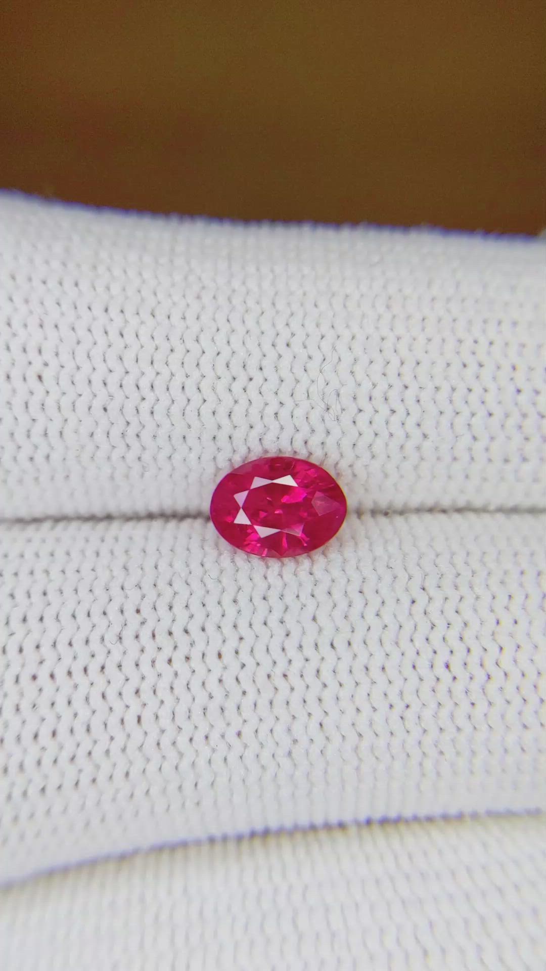 0.87 Ct. Ruby from Burma (Myanmar) Size Video