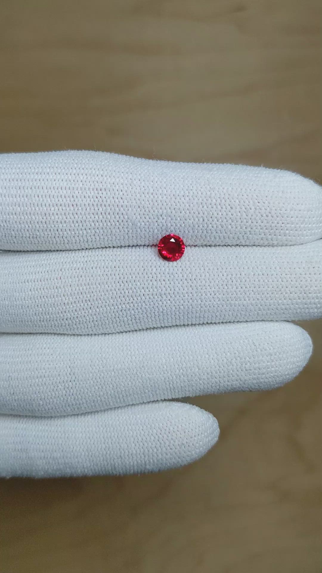 0.53 Ct. Ruby from Mozambique Size Video