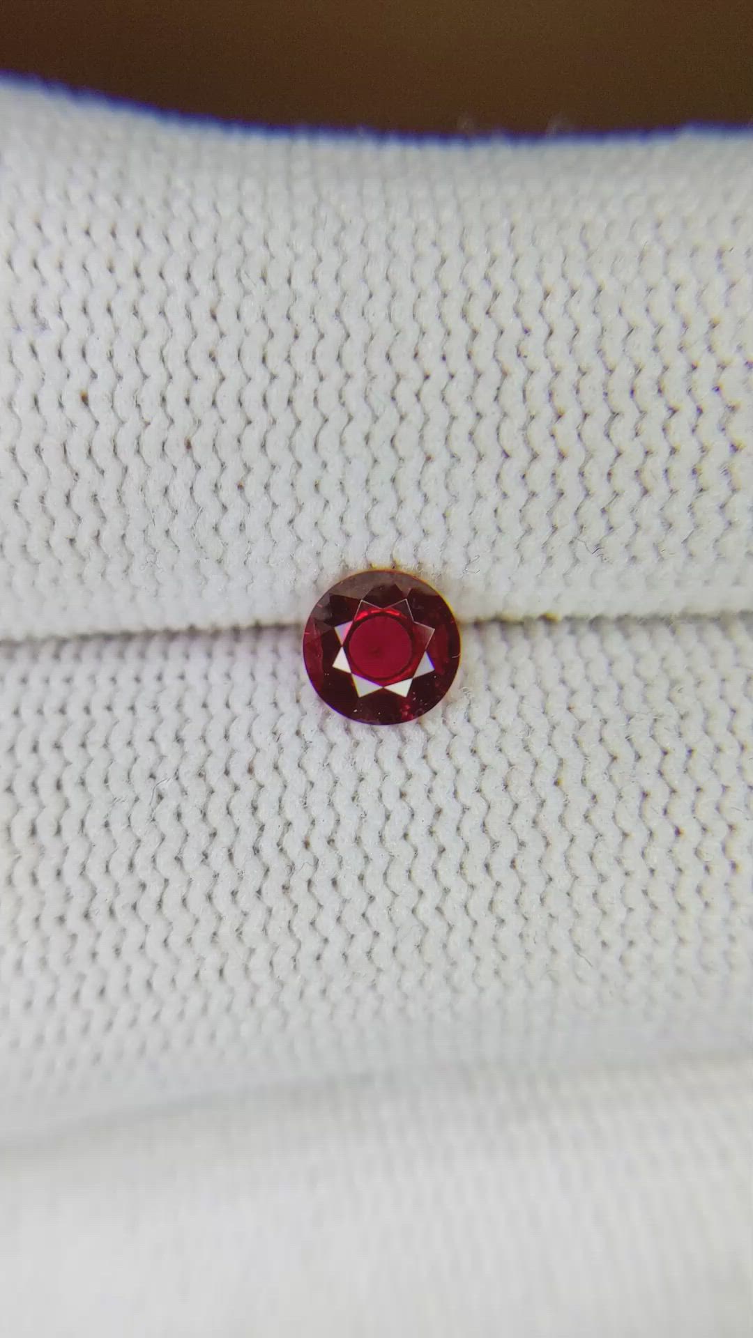 0.53 Ct. Ruby from Mozambique Size Video