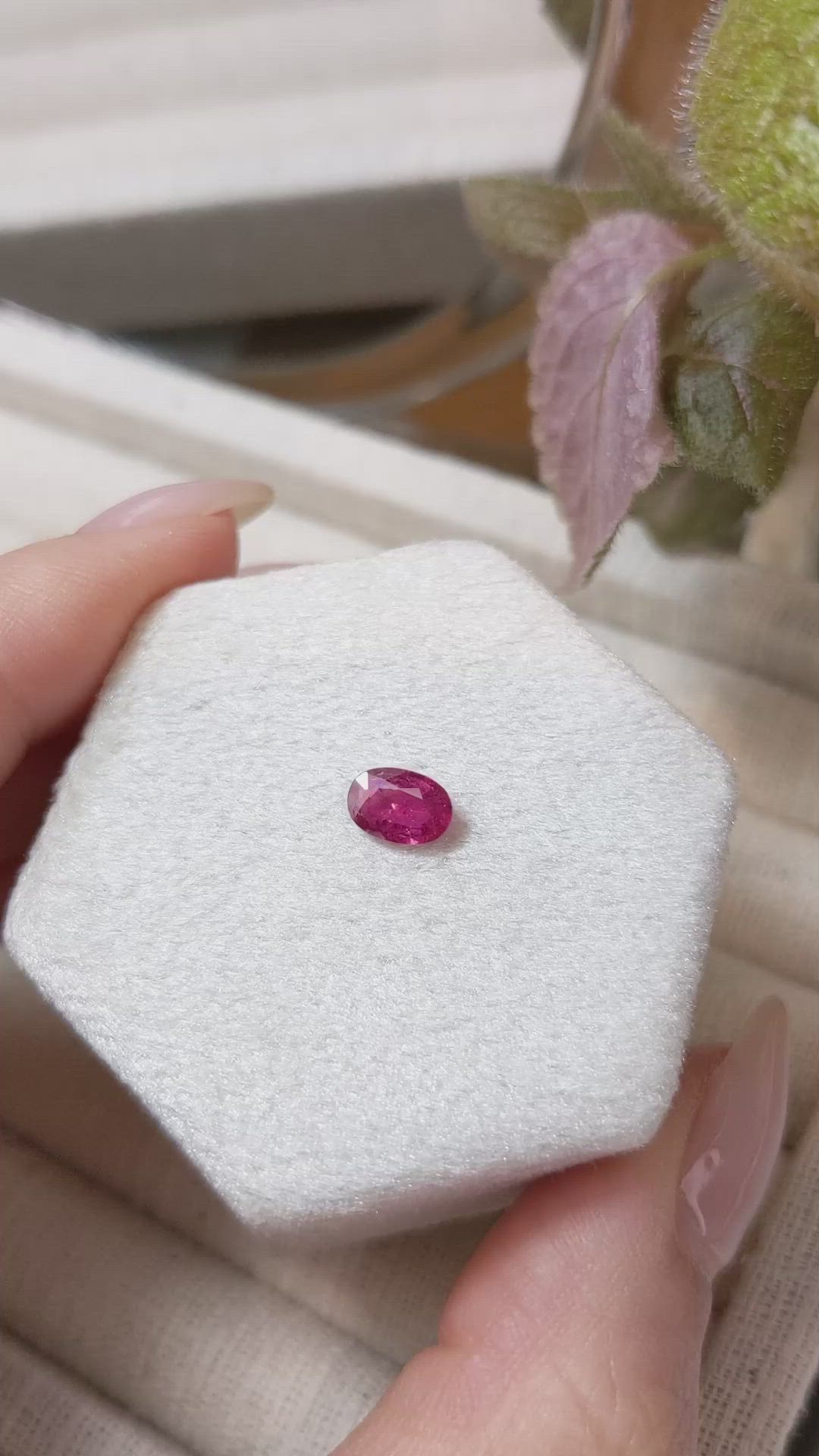 0.77 Ct. Ruby from Tanzania Size Video