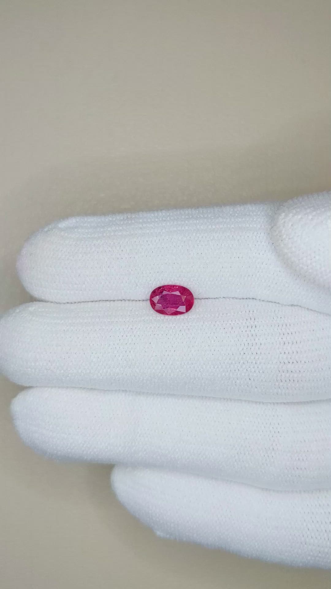 0.77 Ct. Ruby from Tanzania Size Video