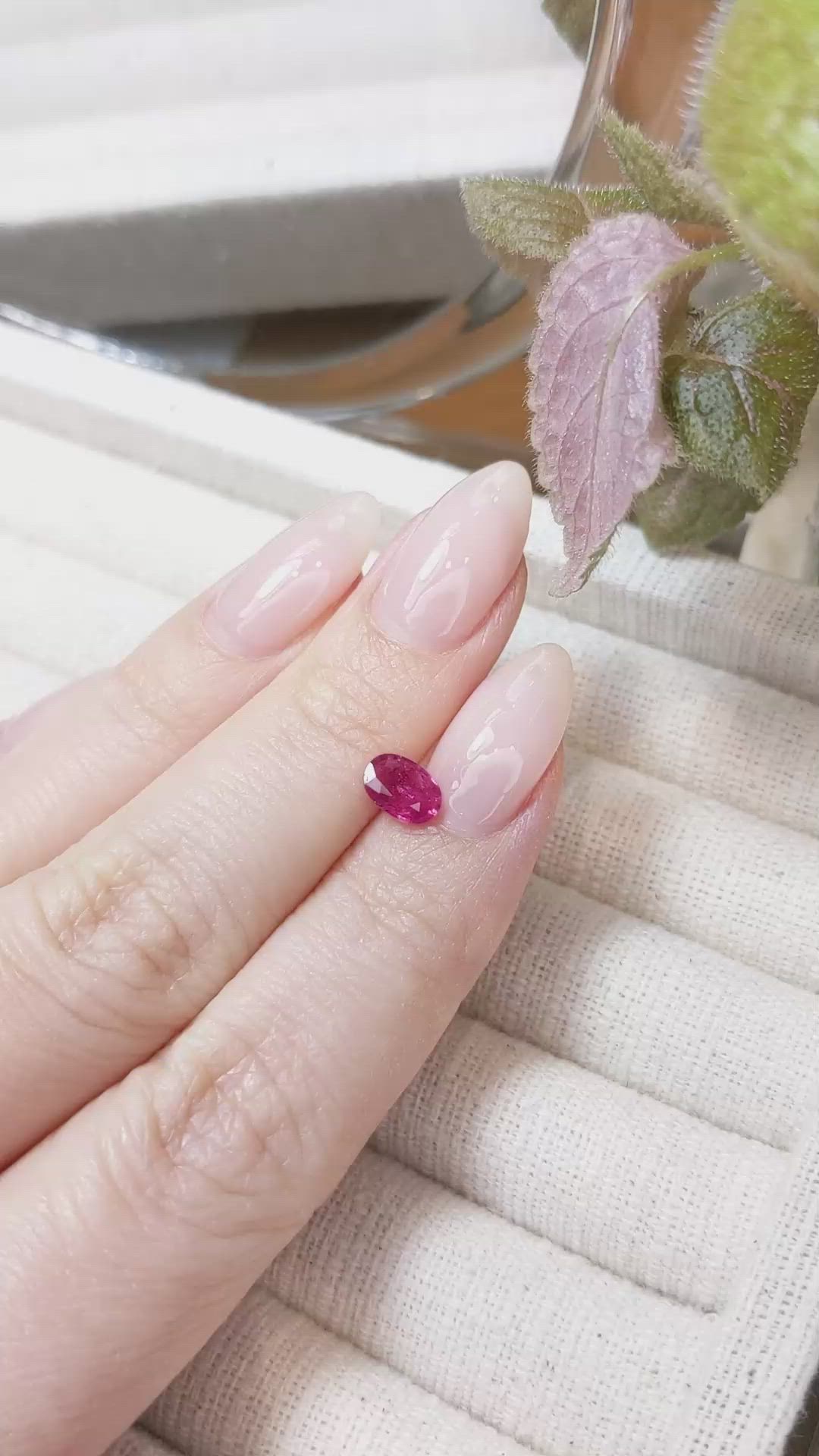 0.77 Ct. Ruby from Tanzania Size Video