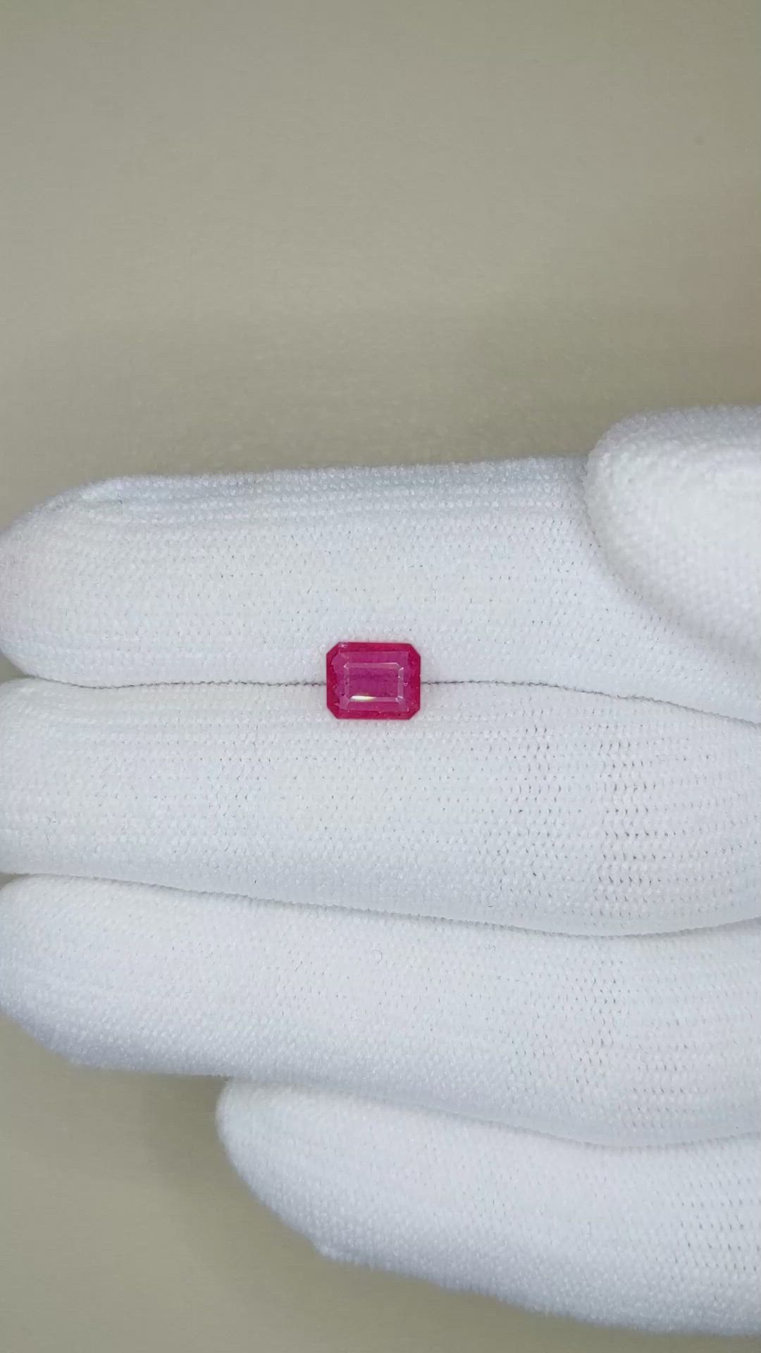 0.73 Ct. Ruby from Tanzania Size Video