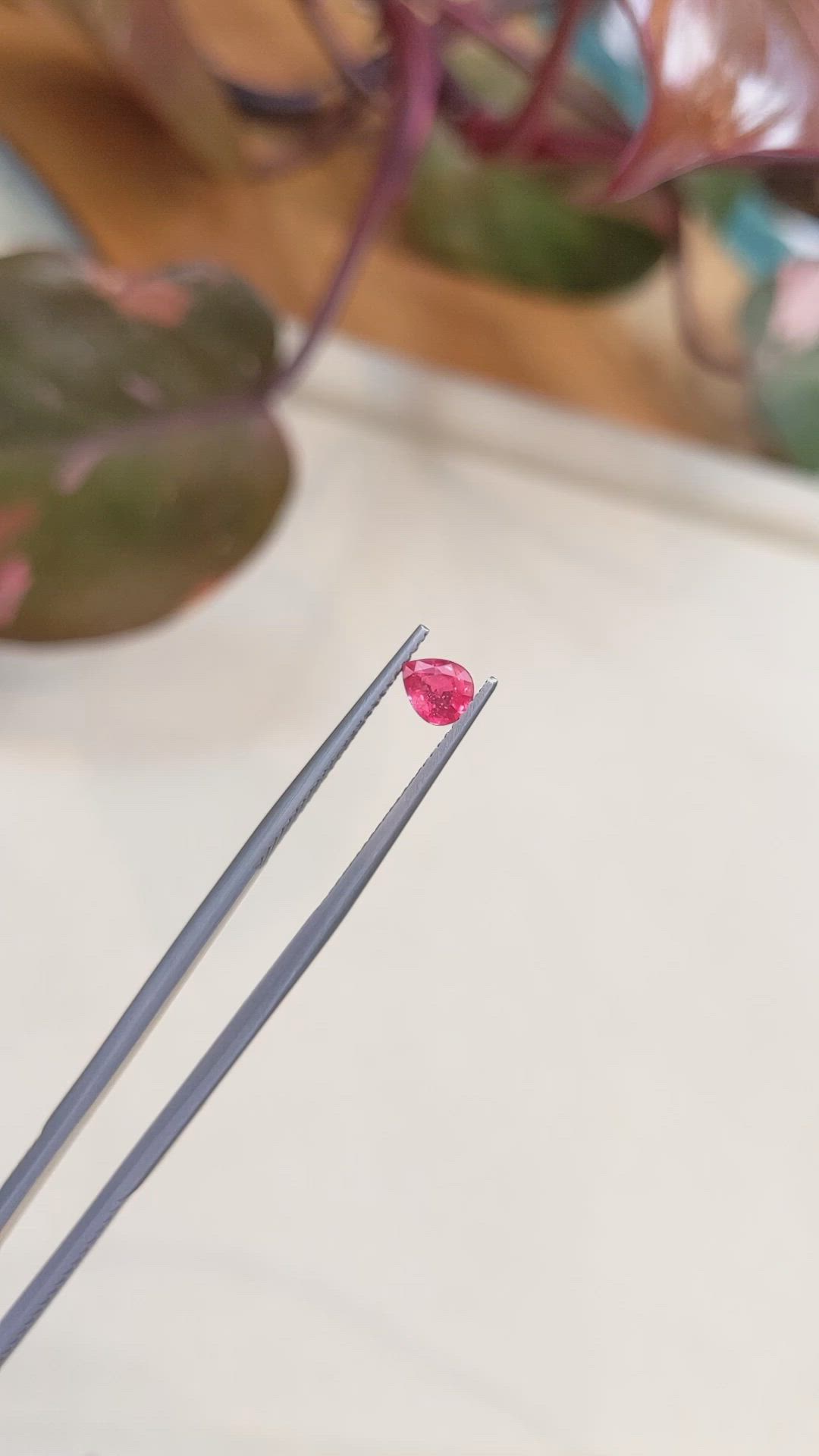 0.51 Ct. Pinkish Red Ruby from Tanzania Size Video