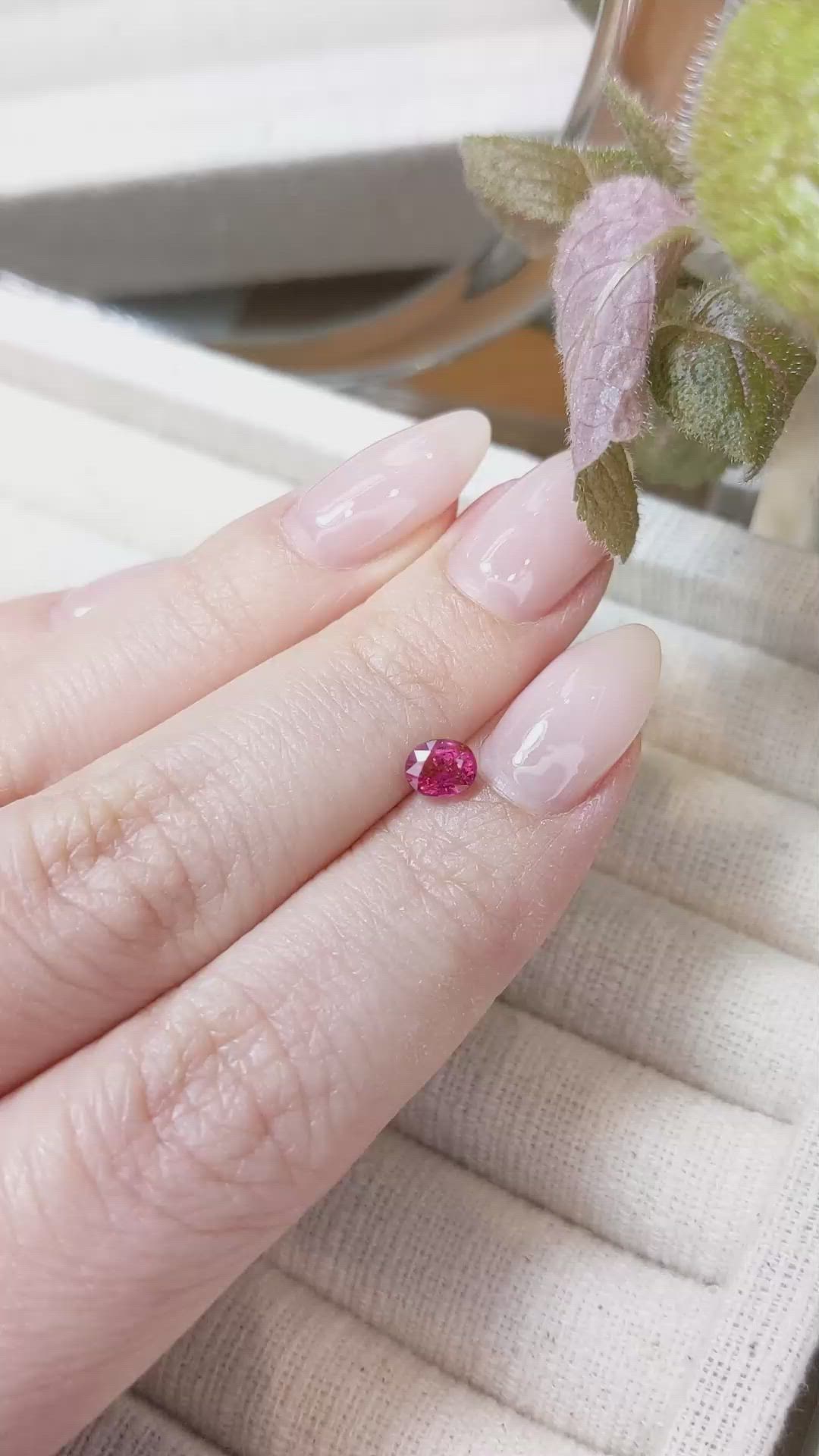0.68 Ct. Ruby from Tanzania Size Video