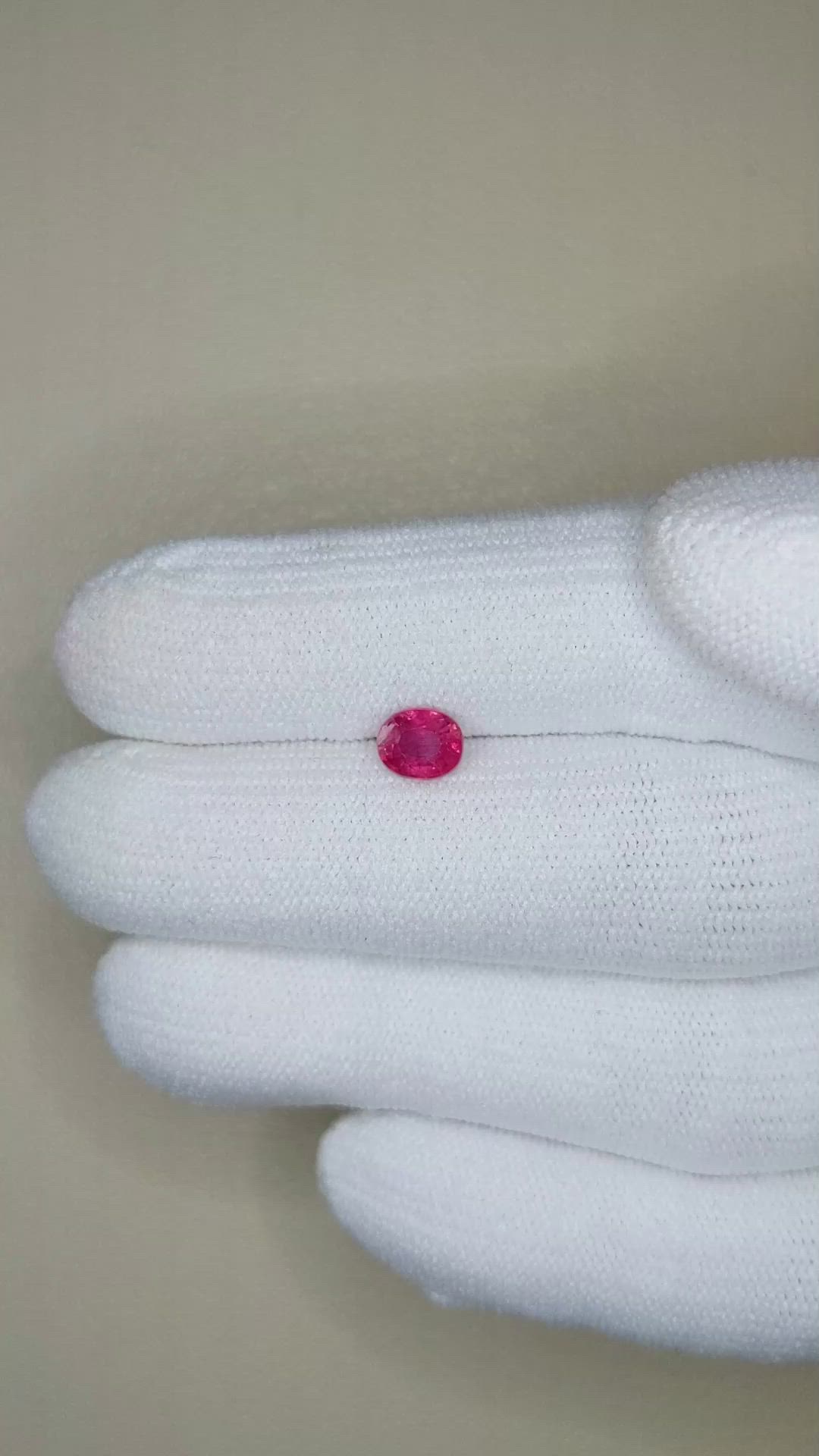 0.86 Ct. Ruby from Tanzania Size Video