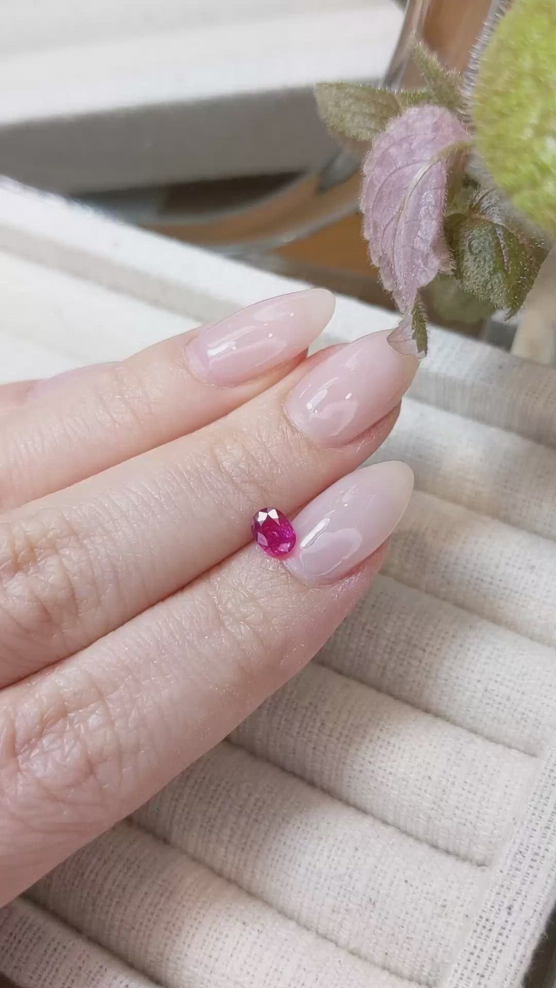 0.64 Ct. Ruby from Tanzania Size Video