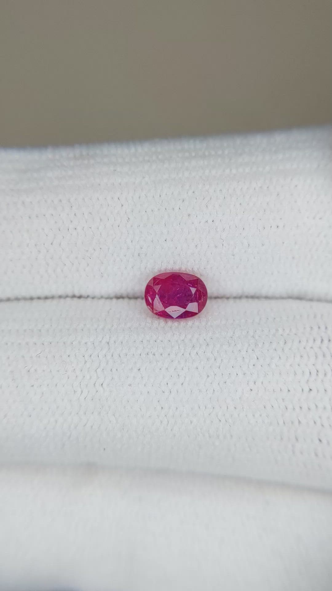 0.64 Ct. Ruby from Tanzania Size Video