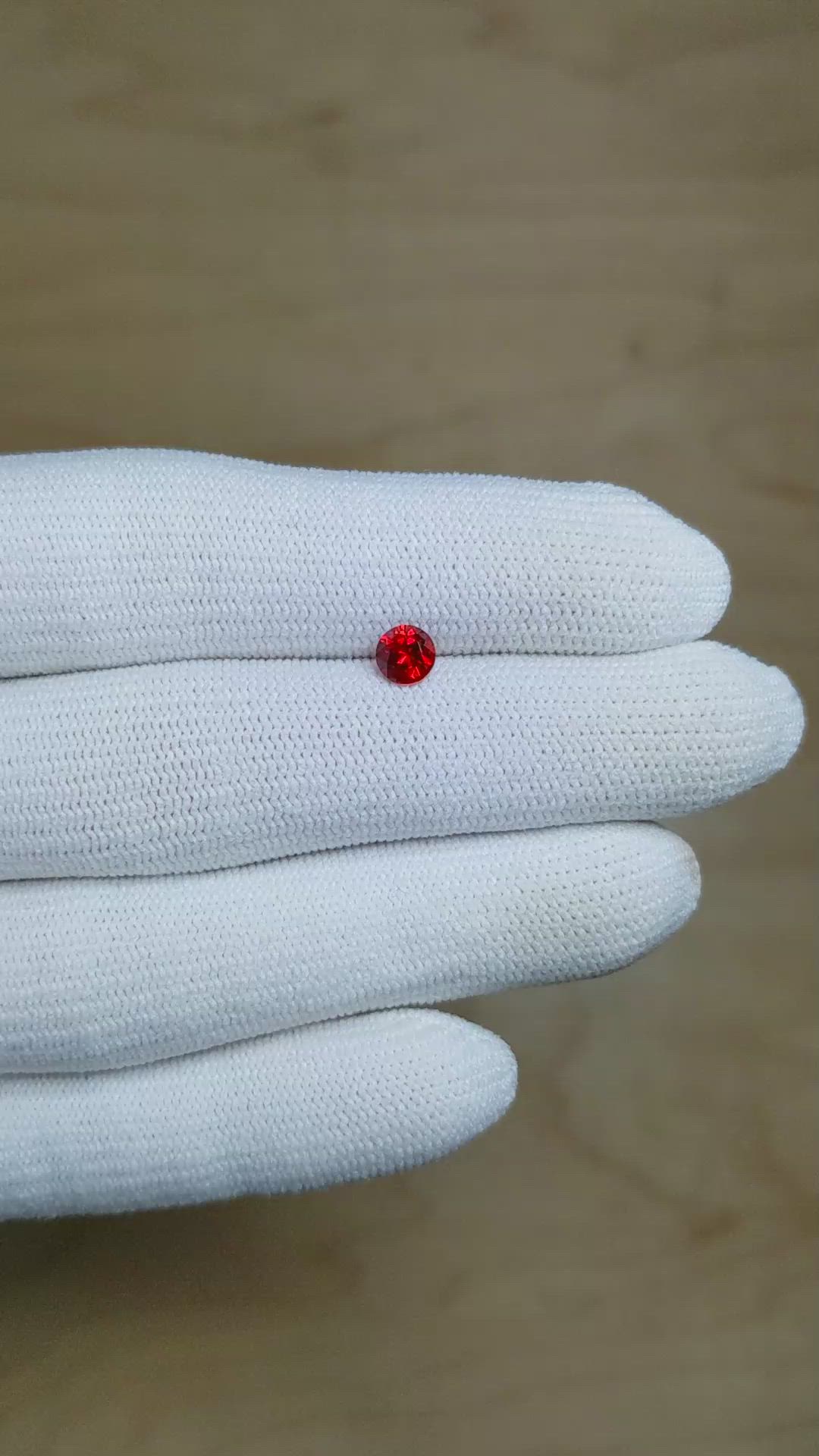0.58 Ct. Ruby from Mozambique Size Video