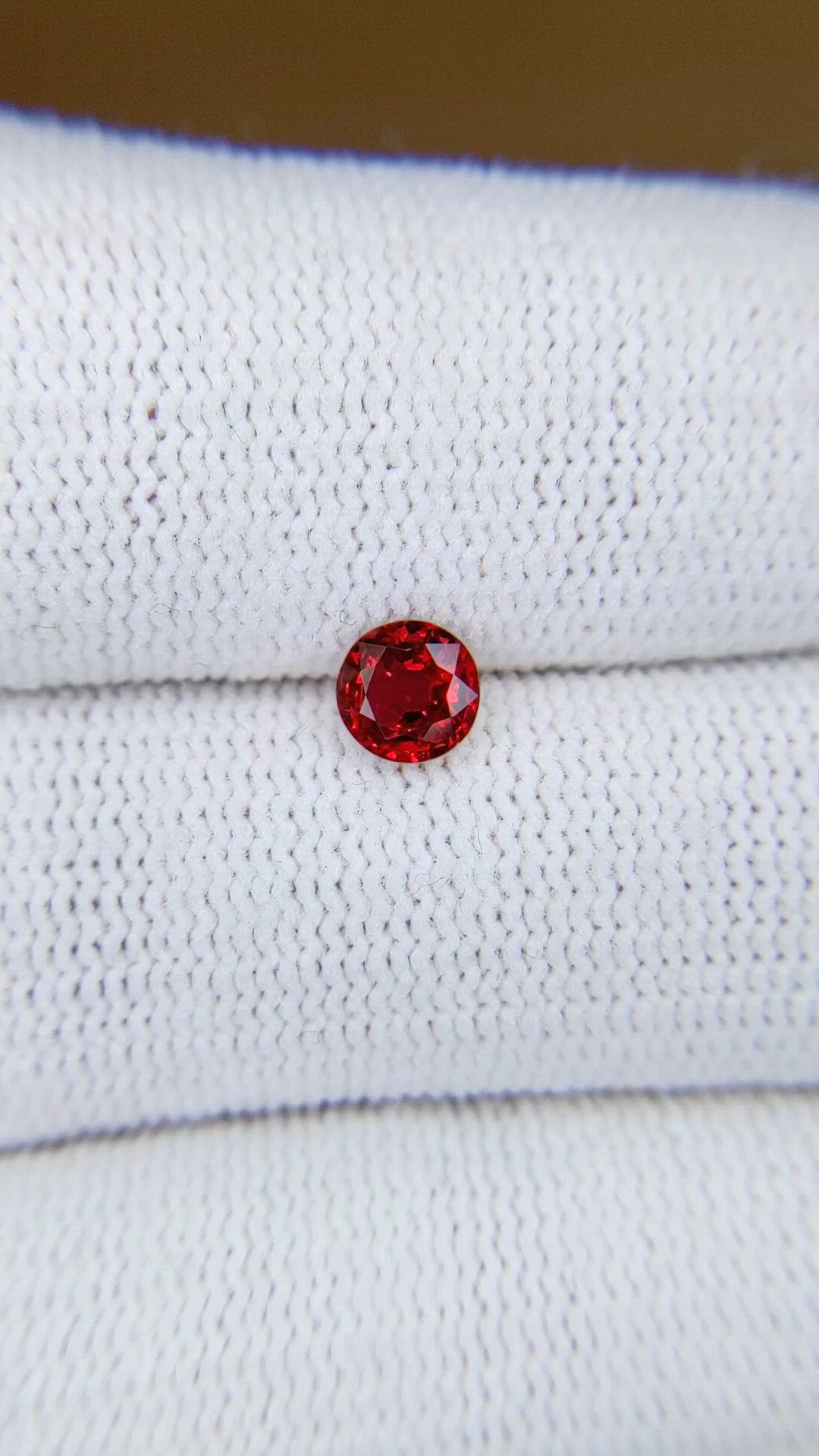 0.59 Ct. Ruby from Mozambique Size Video