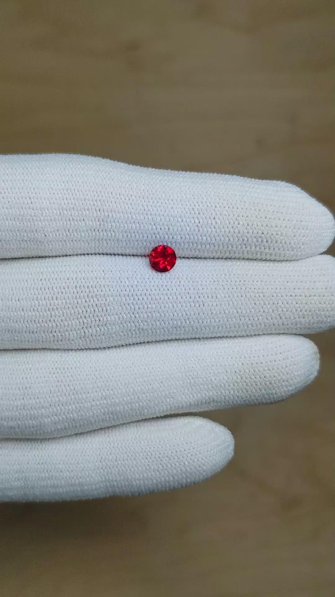 0.53 Ct. Ruby from Mozambique Size Video