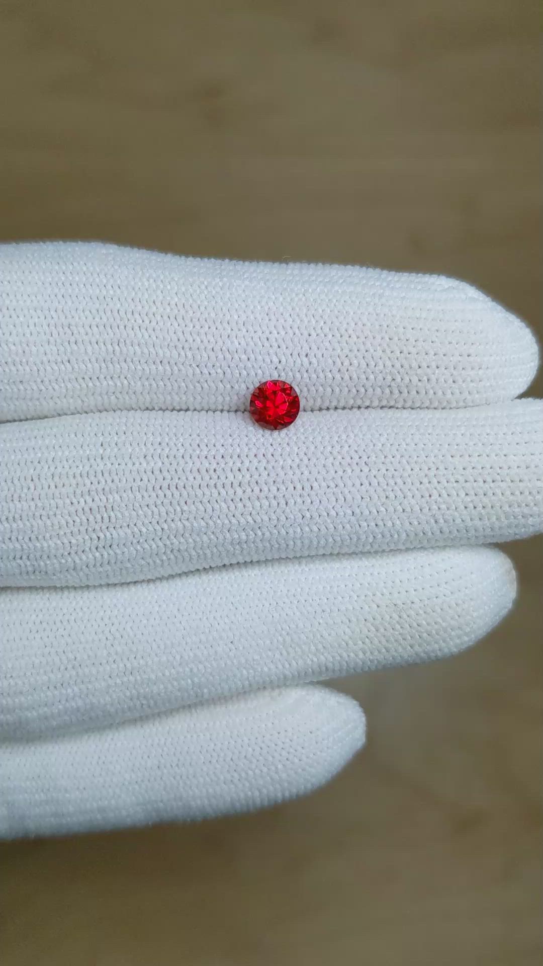 0.67 Ct. Ruby from Mozambique Size Video